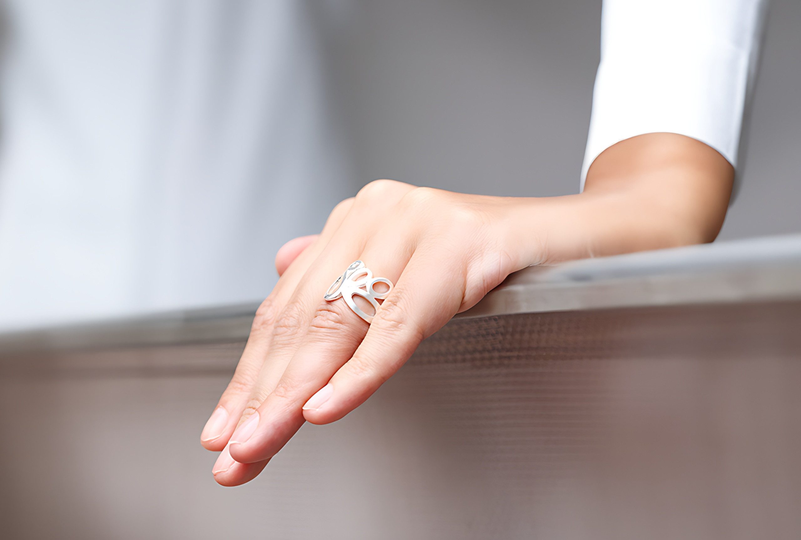 SILBERMOOS Silberring Motivring mit ovalen Elementen, günstig online kaufen