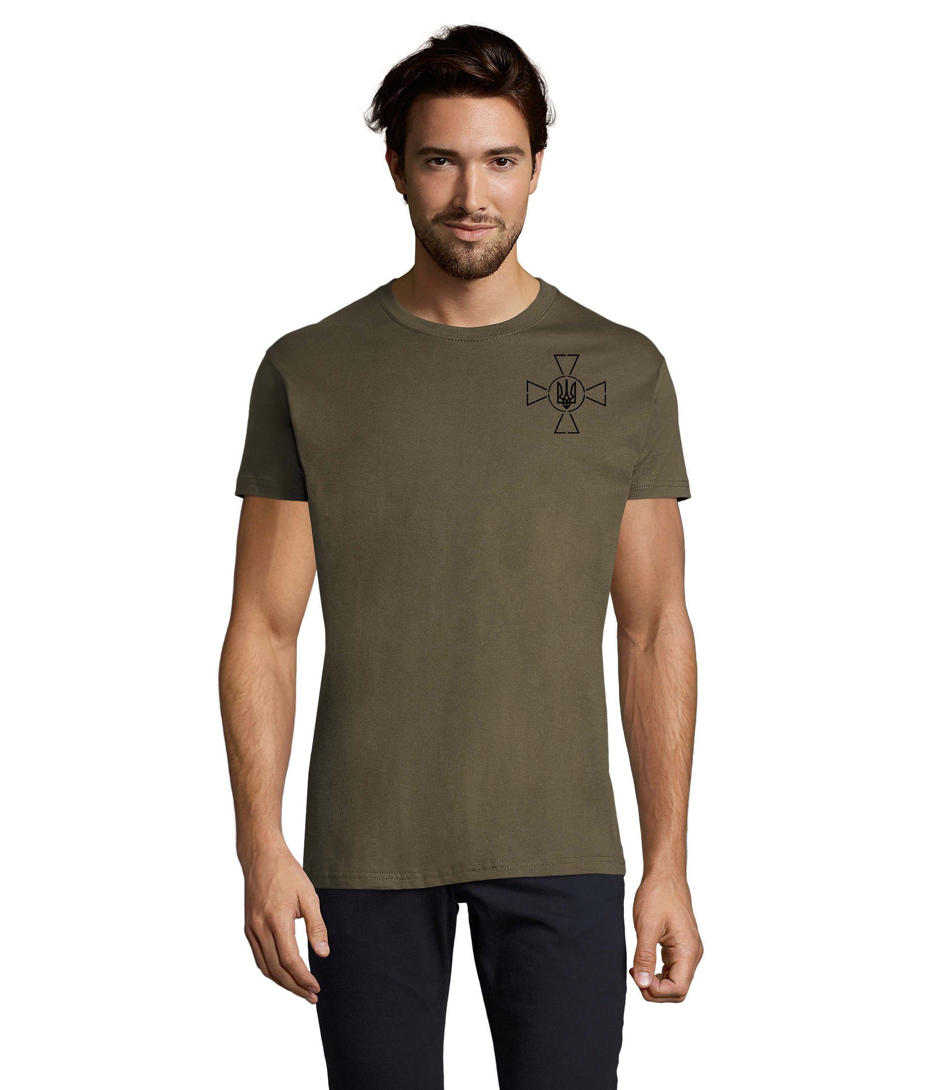 T-Shirt Herren Selenskyj Kreuz Ukraine Army Ukraina Nato Peace Print