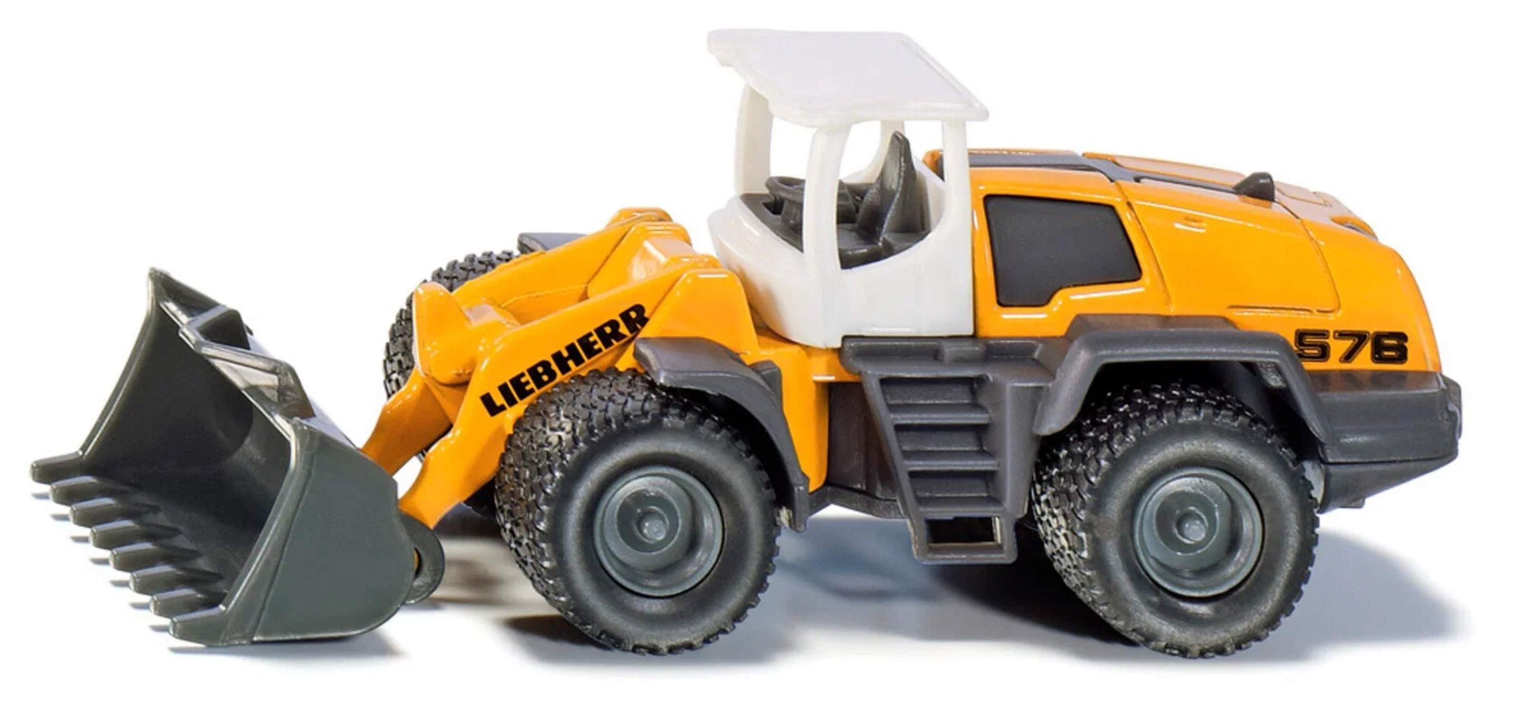 Siku Spielzeug-Auto Liebherr Radlader mit beweglicher Schaufel, Beweglicher Ladearm und Schaufel