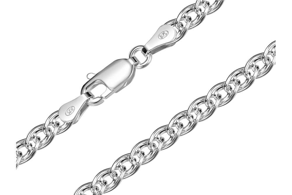 Silberarmband 925 wählbar Silberkettenstore Doppelpanzerkette Länge Armband - 5,8mm Silber,