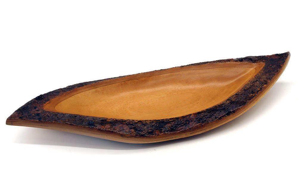 Gedeko Dekoschale Lange Holzschale Mango, Schale aus Holz ca. 42 cm lang | Dekoschalen