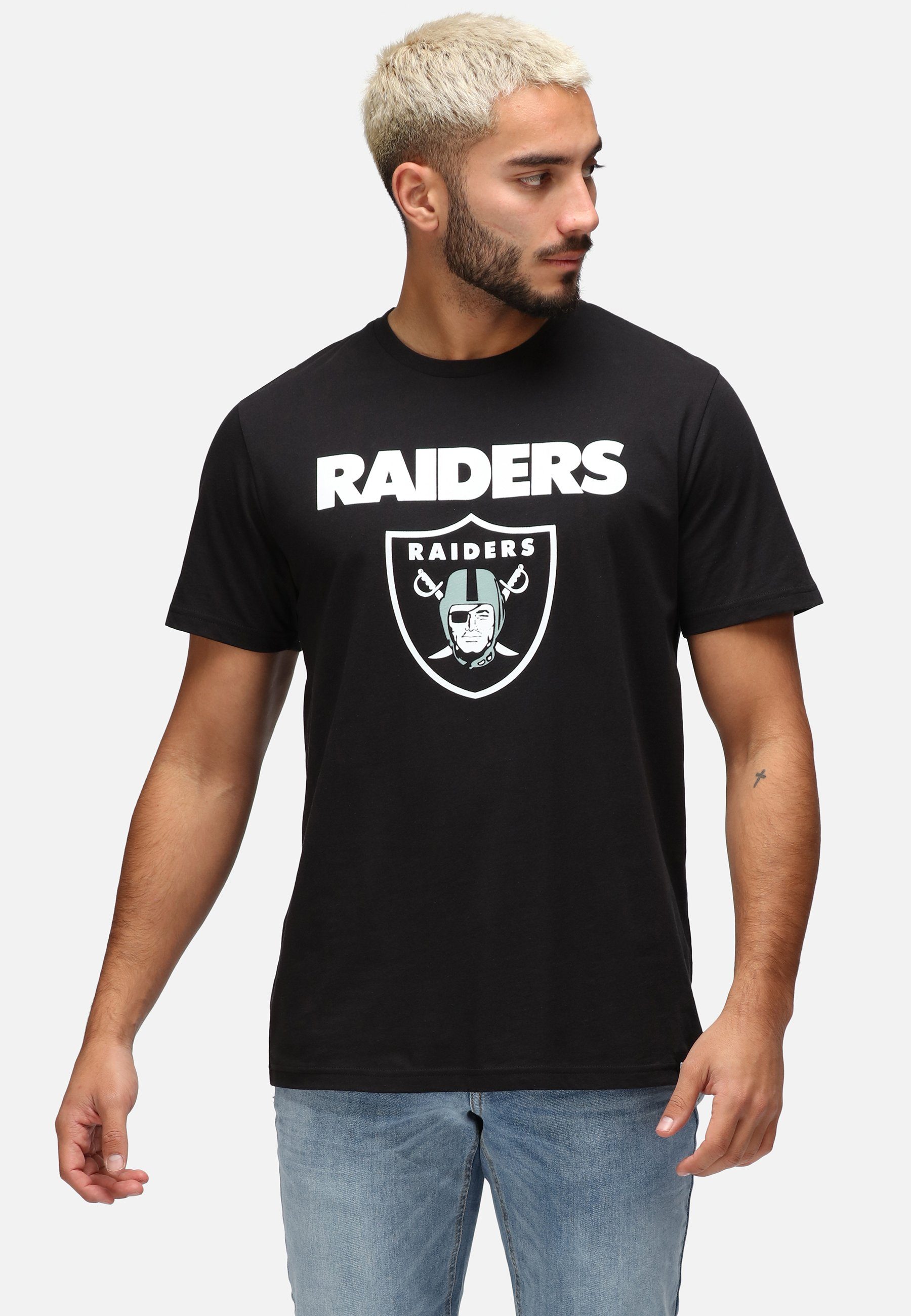 GOTS zertifizierte T-Shirt LOGO RAIDERS NFL Bio-Baumwolle Recovered