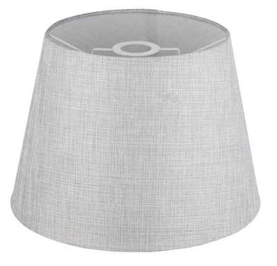 Globo Tischleuchte Lampenschirm für Tischleuchten Grau Textilschirm Tischlampen 35 cm