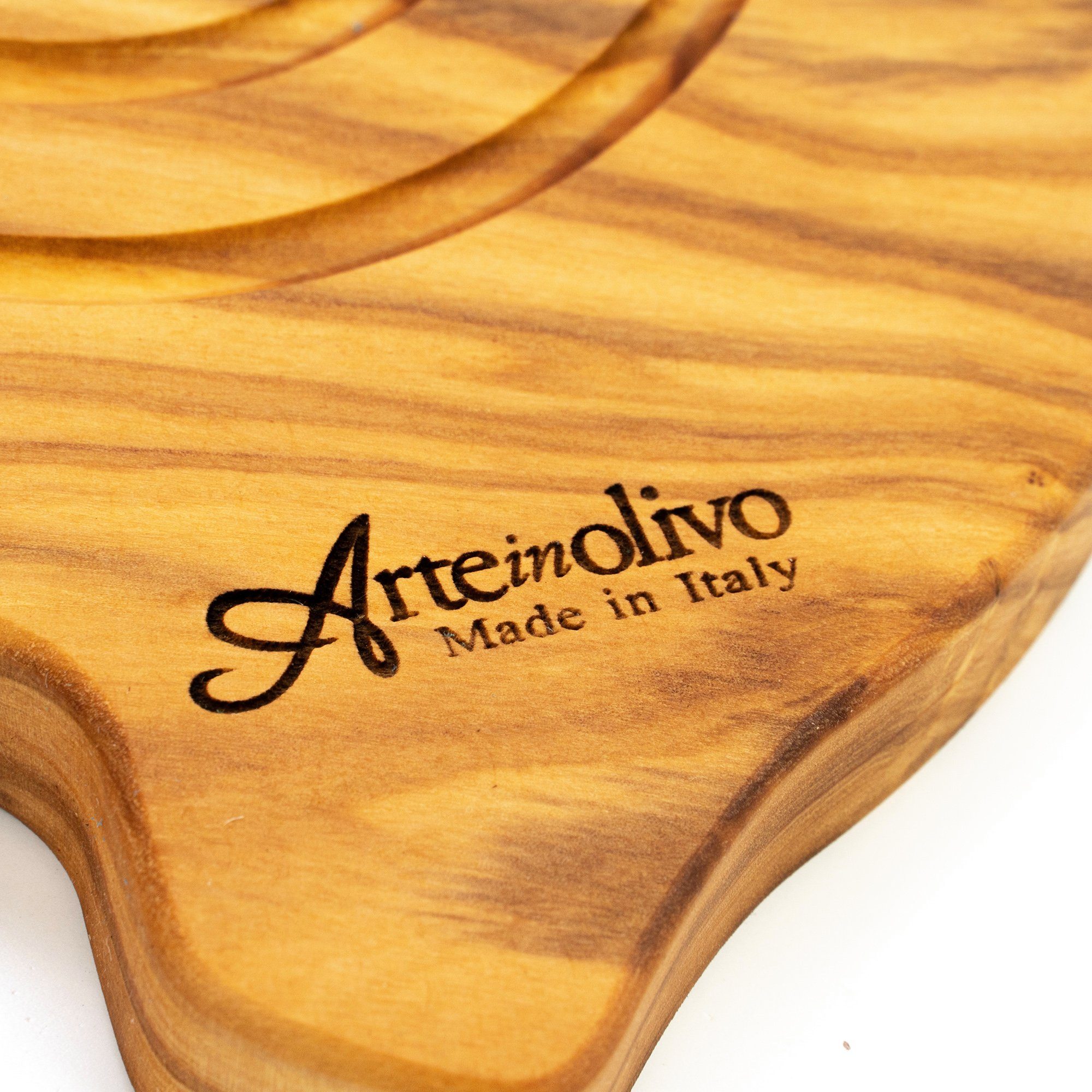 Arteinolivo Schneidebrett, Holz, Schwein, aus in Italy Olivenholz, Made 100% italienischem