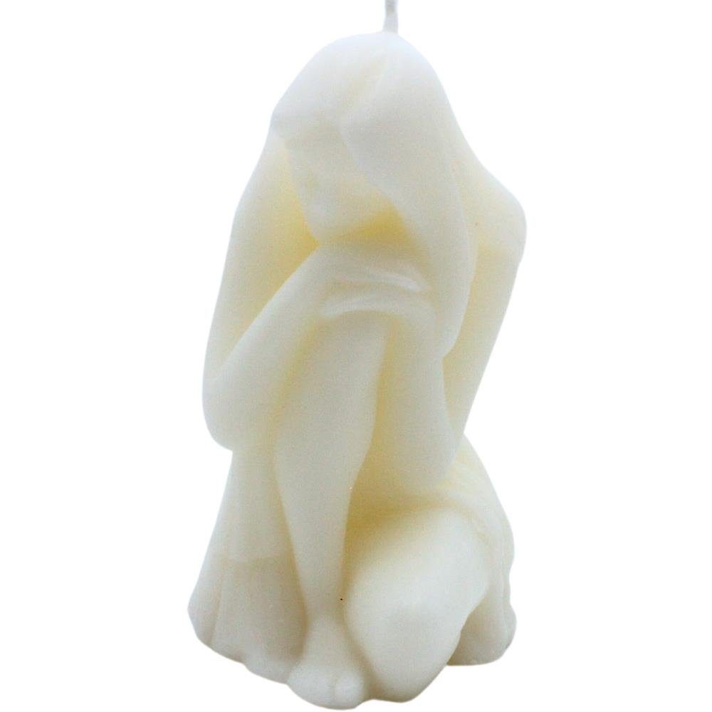 Dekohelden24 Adventskerze Hochwertige Kerze aus Sojawachs in Form einer Frau oder Männeroberkörp (1 Stück, 1-tlg), Venusfigur