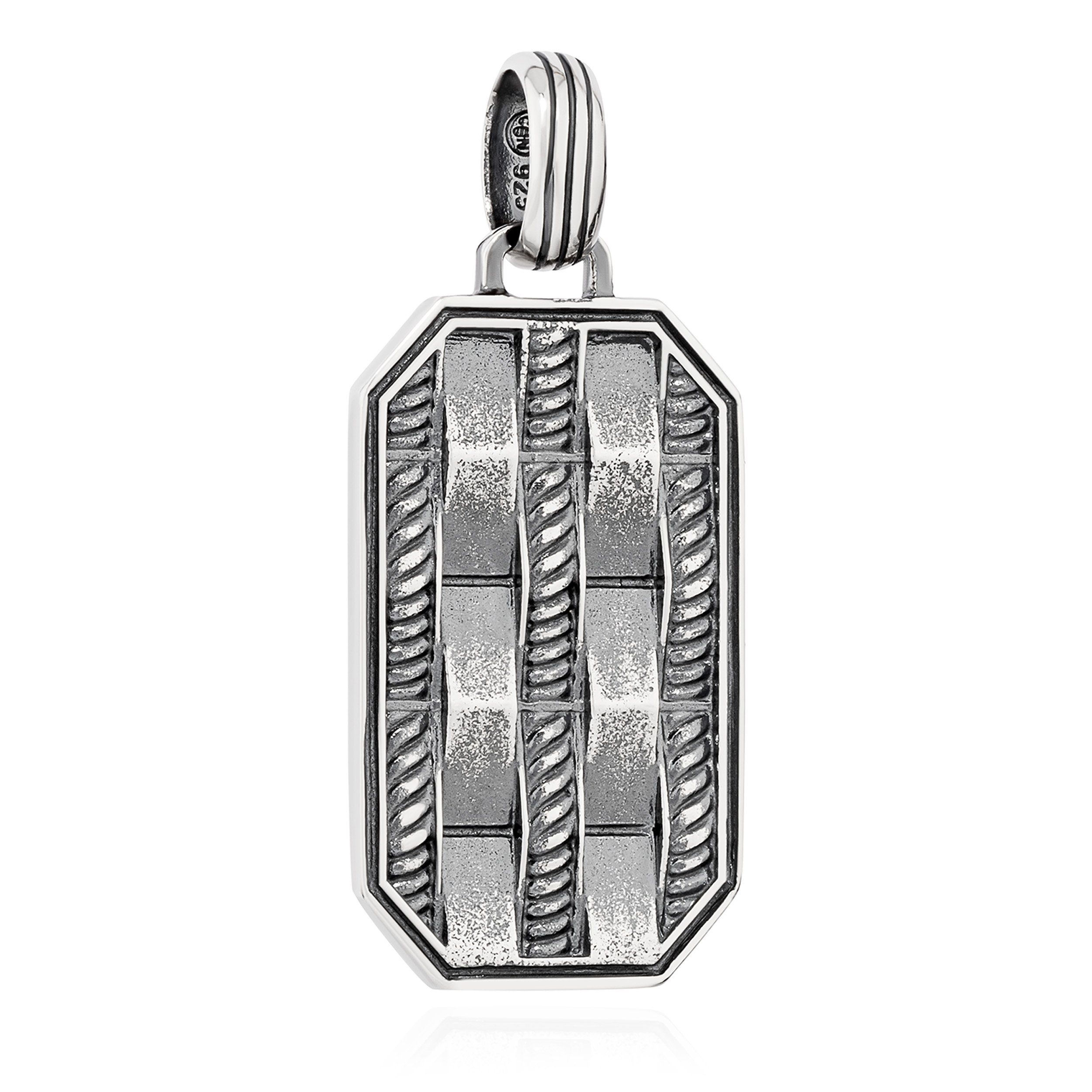 NKlaus Kettenanhänger 29mm Platte 3D Kettenanhänger 925 Sterling Silber Pendant Scheibe Amul