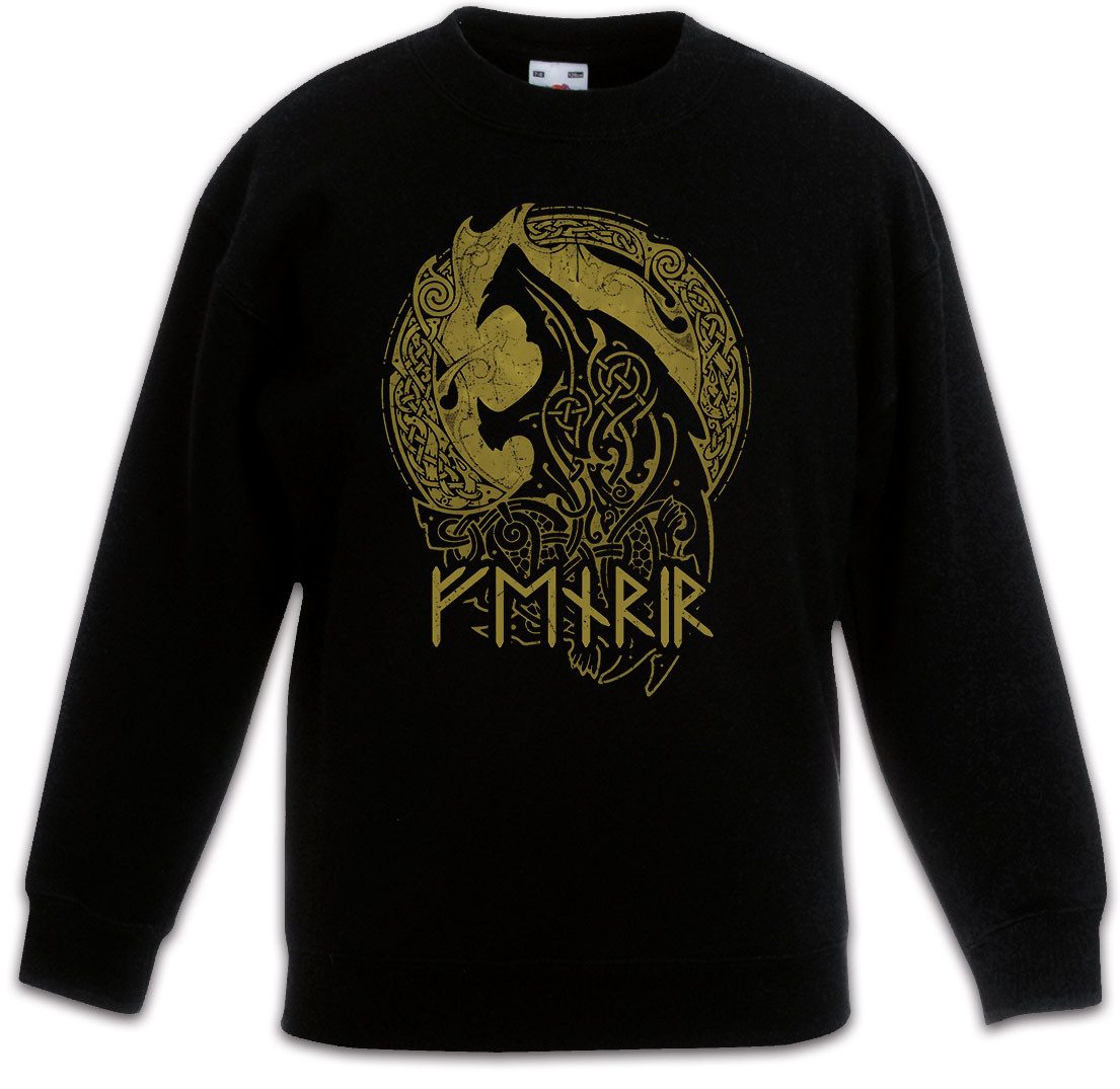 Urban Backwoods Sweatshirt Viking Fenrir C Kinderpullover Fenris Fenriz Wolf Wolves Geri Freki (1-tlg) Wikinger Tyr Vikings Walhalla