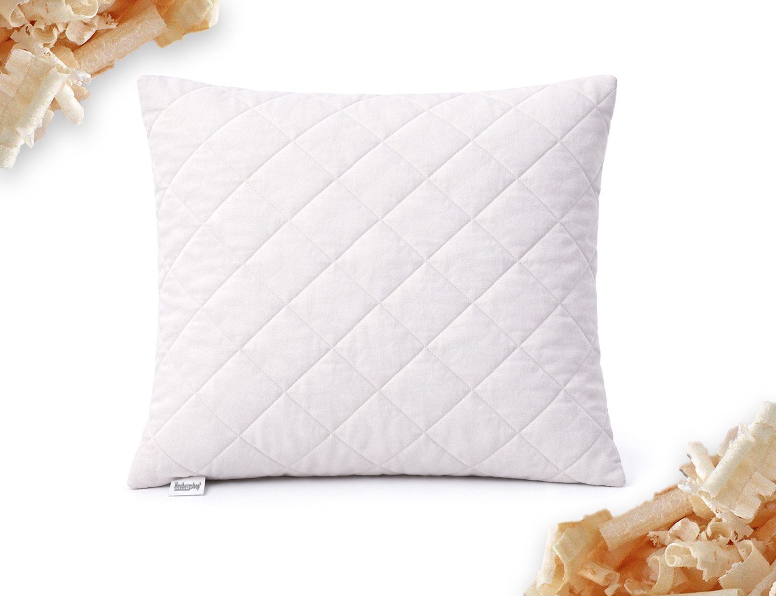 Heubergshop Zirbenkissen, 40x40cm gesteppt - Gefüllt mit Zirbenflocken (Zirbe-Gesteppt-40x40)