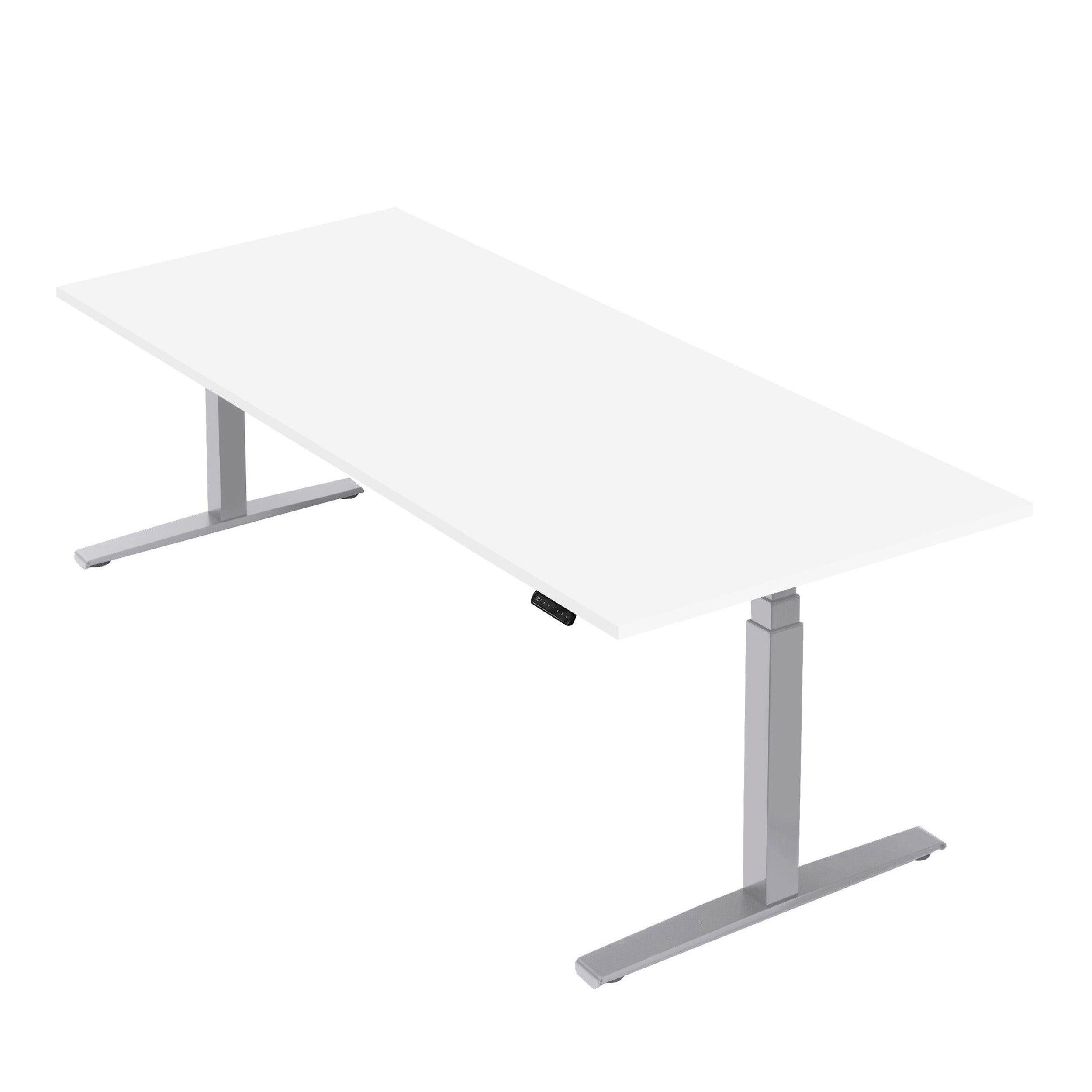 boho office® Schreibtisch Basic Line, Silber günstig online kaufen