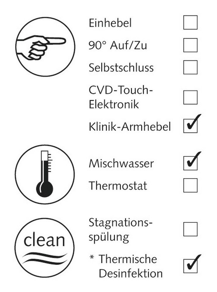 Schell Waschtischarmatur Vitus Aufputz Batteriebetrieb Thermostat Infrarot m. Ventil zur