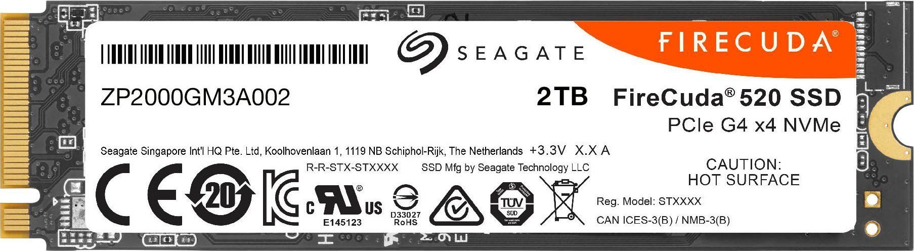 Seagate »FireCuda 520« Gaming-SSD (1 TB) 5000 MB/S SSD-Festplatte (2 TB)