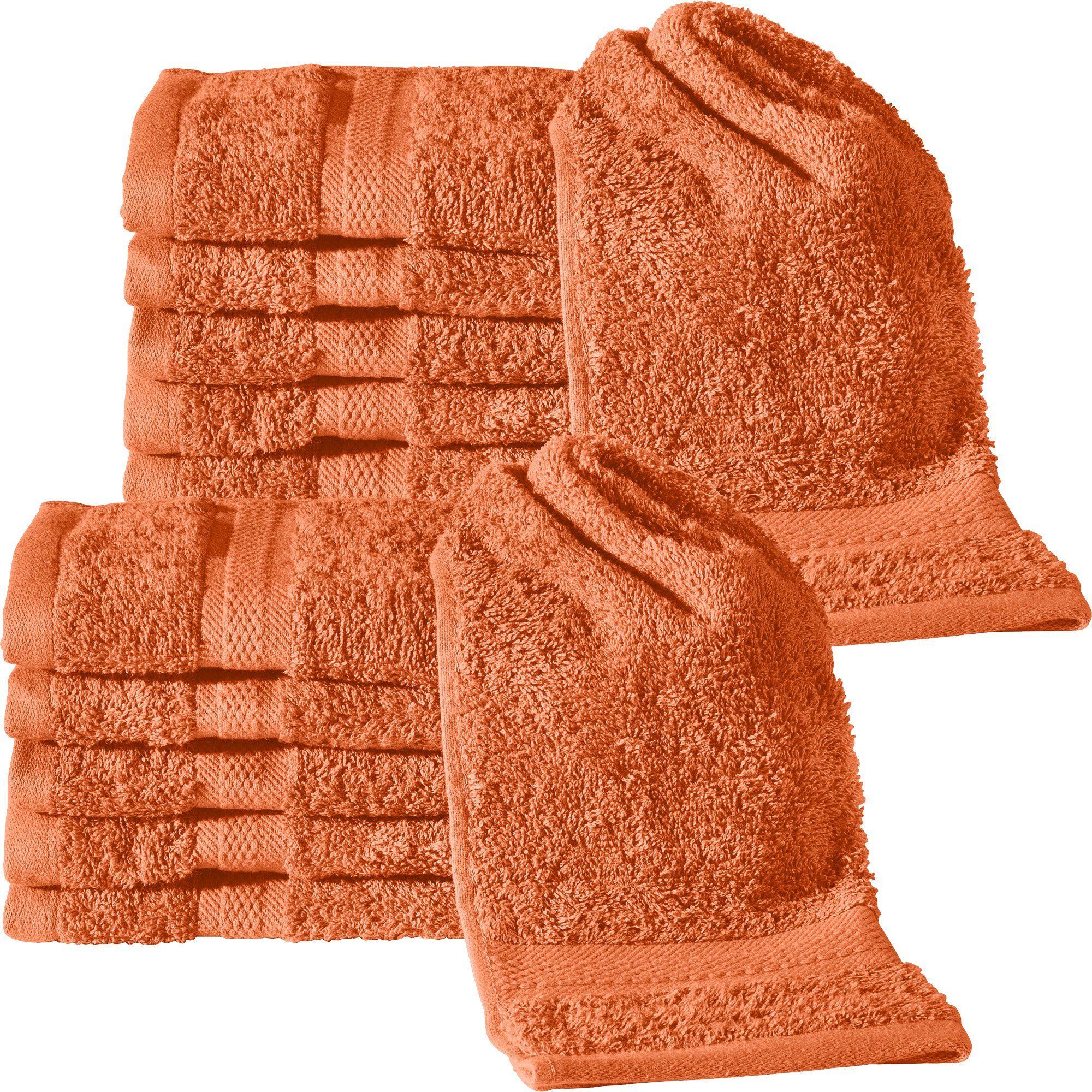 REDBEST Gästehandtuch Gästetuch "Chicago" 12er-Pack, Frottier, Walk-Frottier Uni