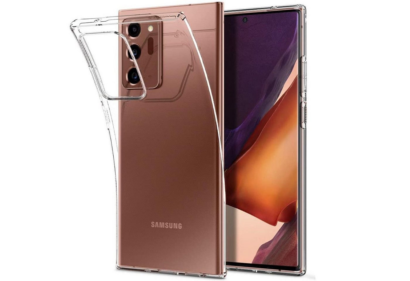 CoolGadget Handyhülle Silikon Handy Hülle Slim für Samsung Galaxy Note 20 Ultra 6,9 Zoll, dünne TPU Schutzhülle Case in transparent / durchsichtig