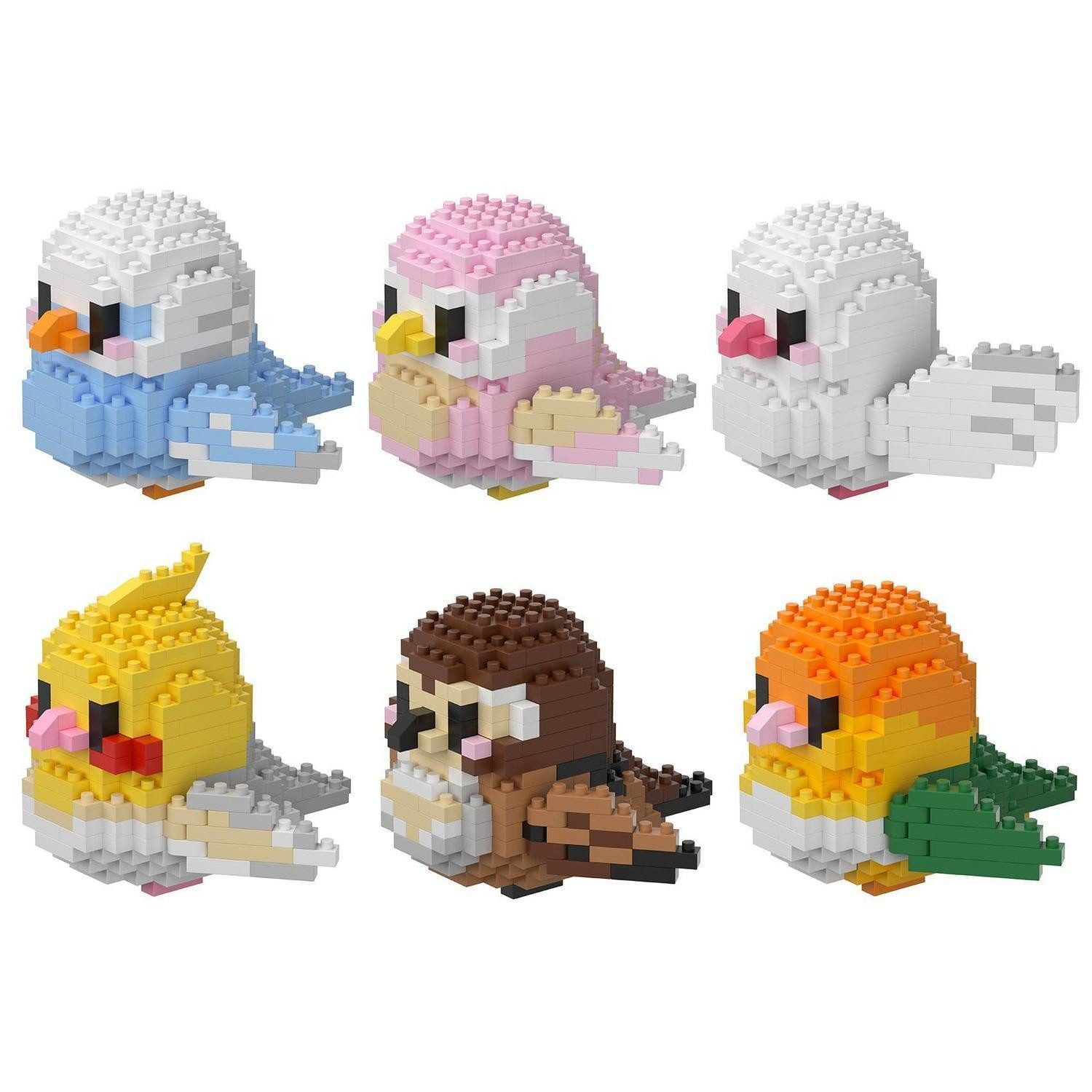 LuxusKollektion Kreativset Vogel-Bausteine Papageien-Set B