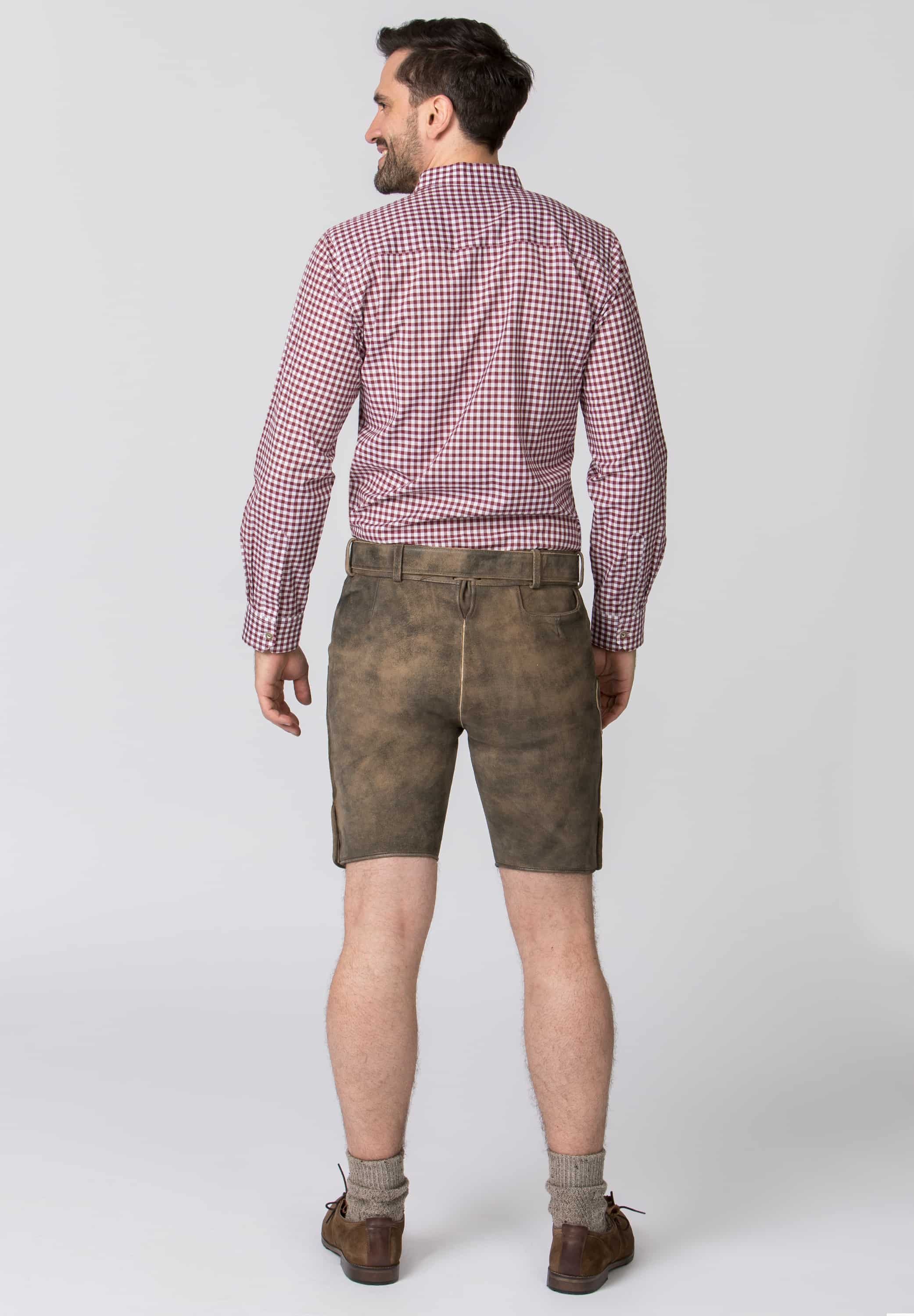 Original Stockerpoint GmbH Trachtenhemd Trachtenhemd Herren Bordeaux Comfort Fit Wiesn Kentkragen Trachtenmode (1-tlg)