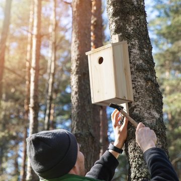 relaxdays Nistkasten Nistkasten aus Holz zum Aufhängen