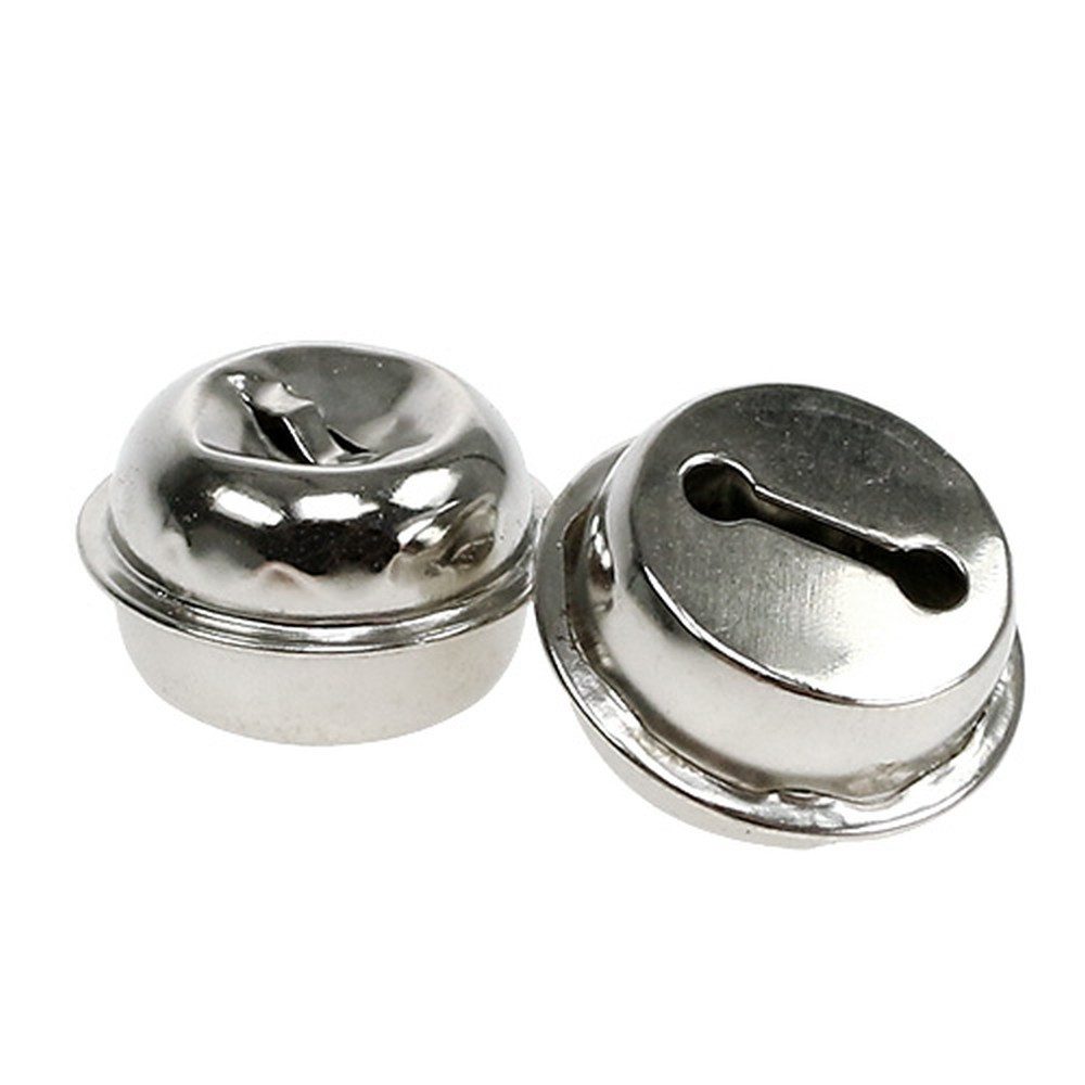 Flor & Decor Import GmbH Weihnachtsmann Metallglocken mit Öse für Dekoration, Basteln und Schmuckideen, 20 St