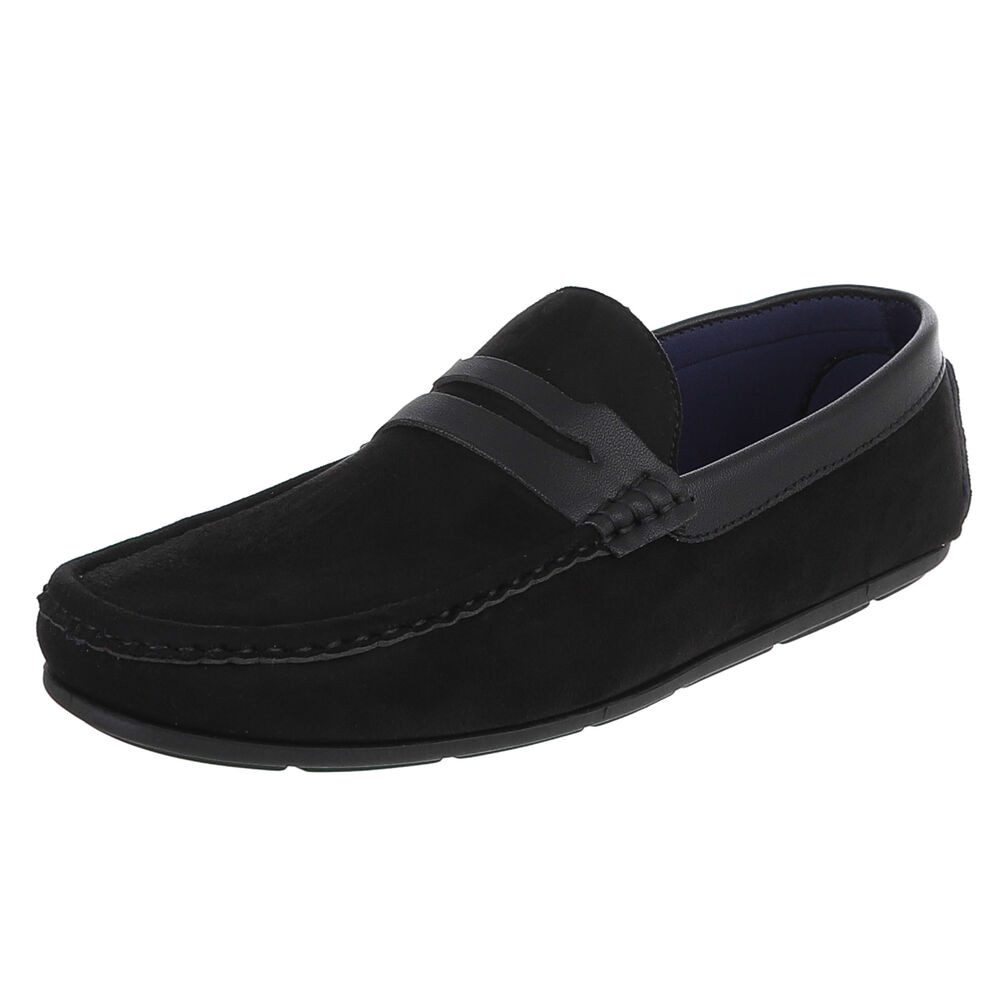 Coolwalk Herren Loafer Slipper in Veloursleder-Optik Slipper (91563784) Flach Slipper in Schwarz