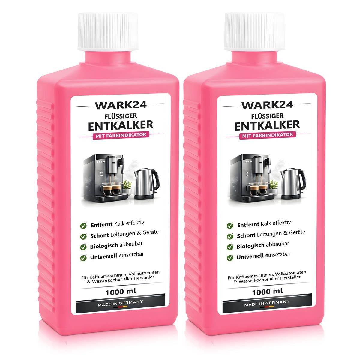 Wark24 Wark24 Flüssig Entkalker 1L für Kaffeevollautomat Siemens, Phillips (2 Entkalker