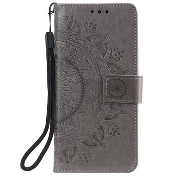 CoverKingz Handyhülle Hülle für Samsung Galaxy A41 Handyhülle Flip Case Cover Tasche, Klapphülle Schutzhülle mit Kartenfach Schutztasche Motiv Mandala