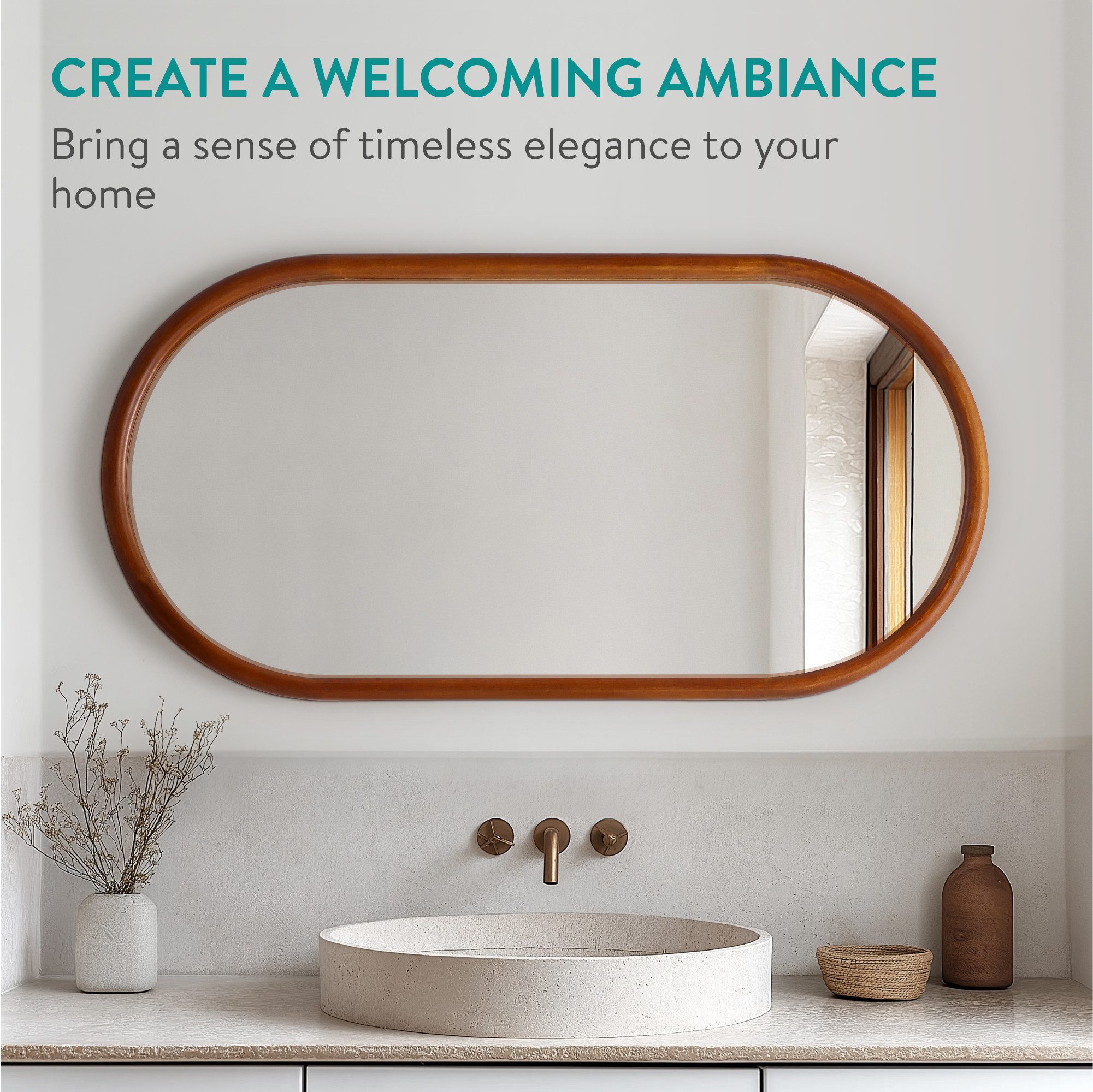 Navaris Wandspiegel Moderner Wandspiegel - Spiegel groß - Hochwertiges Glas günstig online kaufen