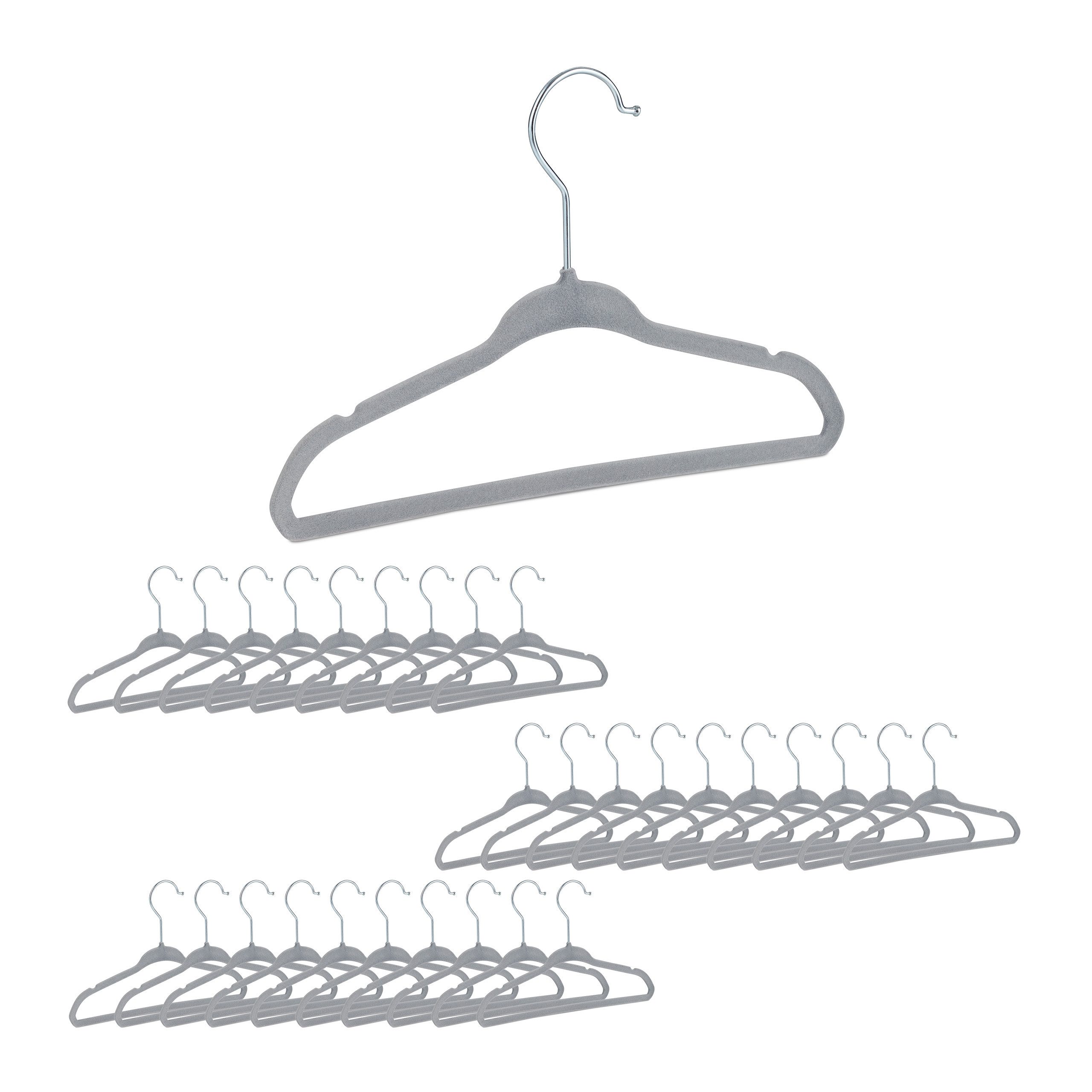 relaxdays Kleiderbügel Kinderkleiderbügel Samt, (30er Set, günstig online kaufen