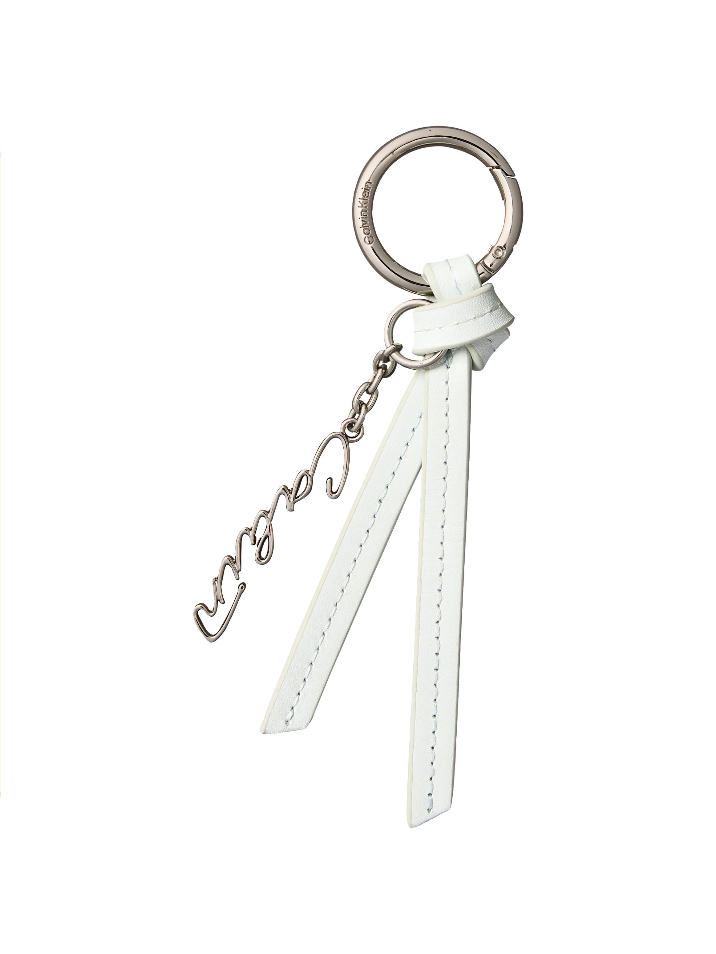 Calvin Klein Schlüsselanhänger SM SCRIPT LTHR TASSLE BAG CHARM, Taschenanhänger, Accessoires, Taschen Charm, Bag Charm mit Kette