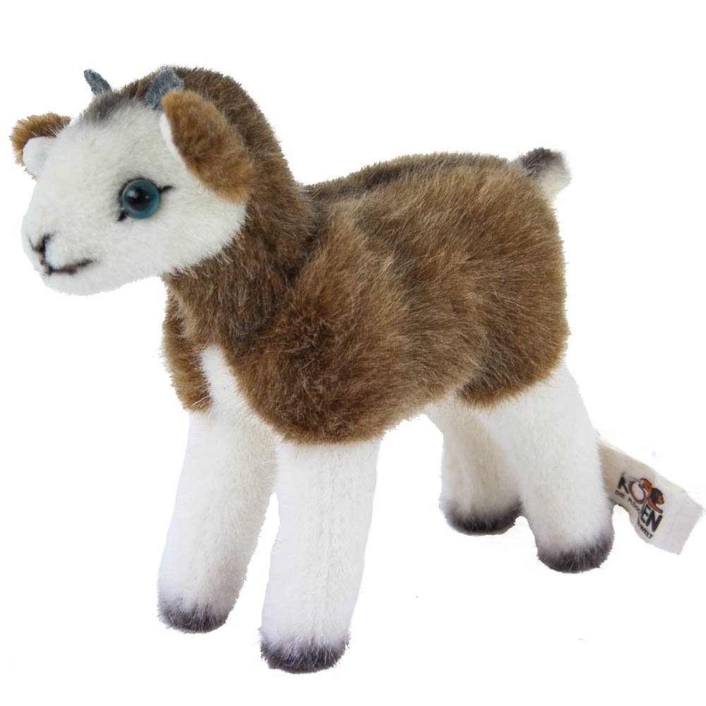 Kösen Kuscheltier Kösen Ziege Zicklein Meck 15 cm braun-weiß Stofftier