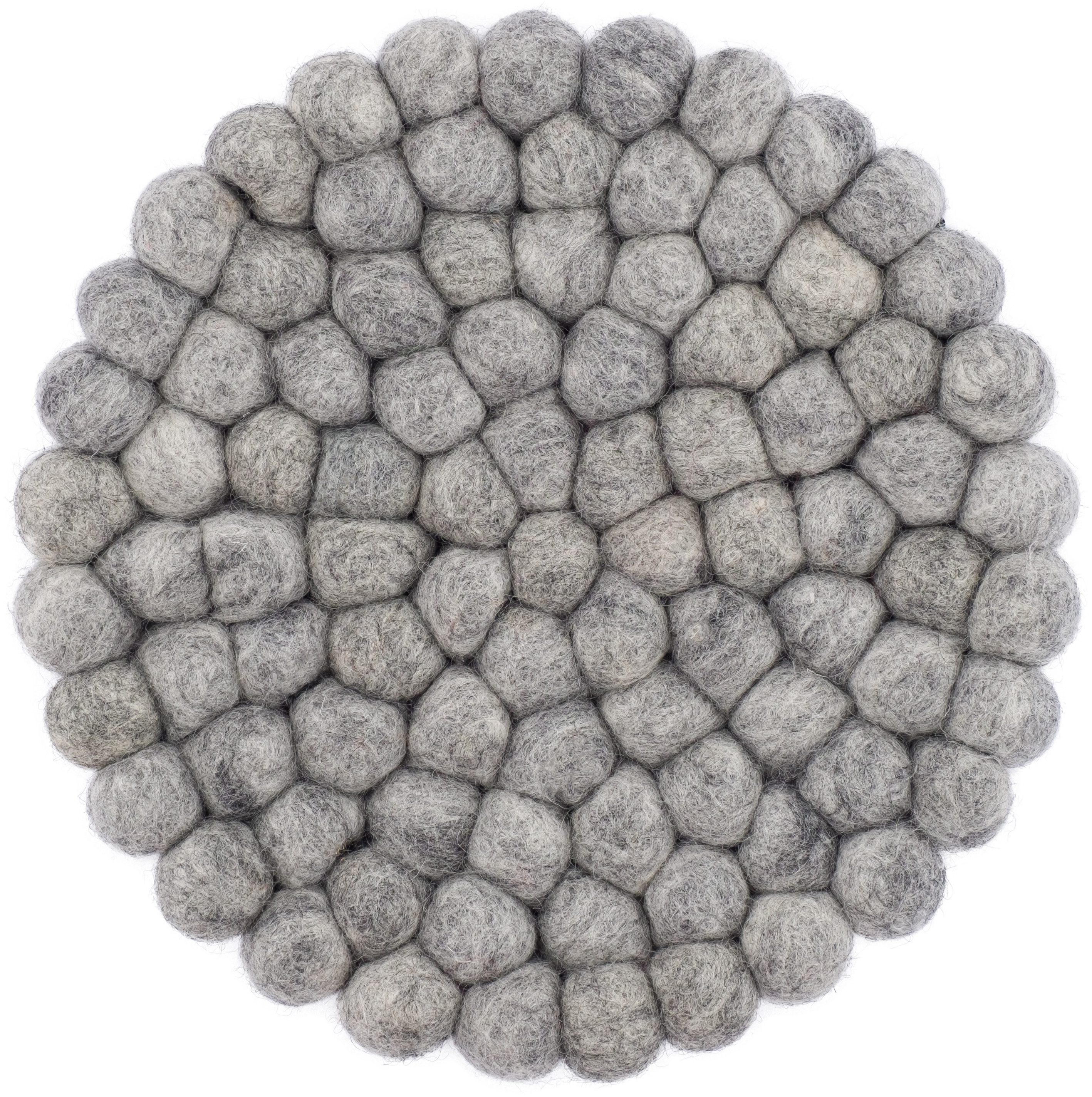 myfelt Topfuntersetzer Filzkugel Topfuntersetzer ⌀ 20 cm, Zubehör für Pfannen, Töpfe, Küchentisch, Auflaufformen, 100 % reine Schurwolle, hitzebeständig