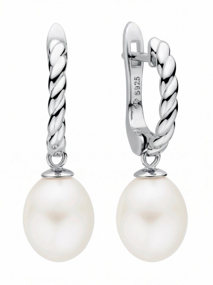 Gaura Pearls, Estland Perlenohrringe Ohrringe hängend 925 Sterling Silber Geschenk für Freundin Damen Mama (Set, inkl. Schmucketui mit Gravur ''Für Dich)