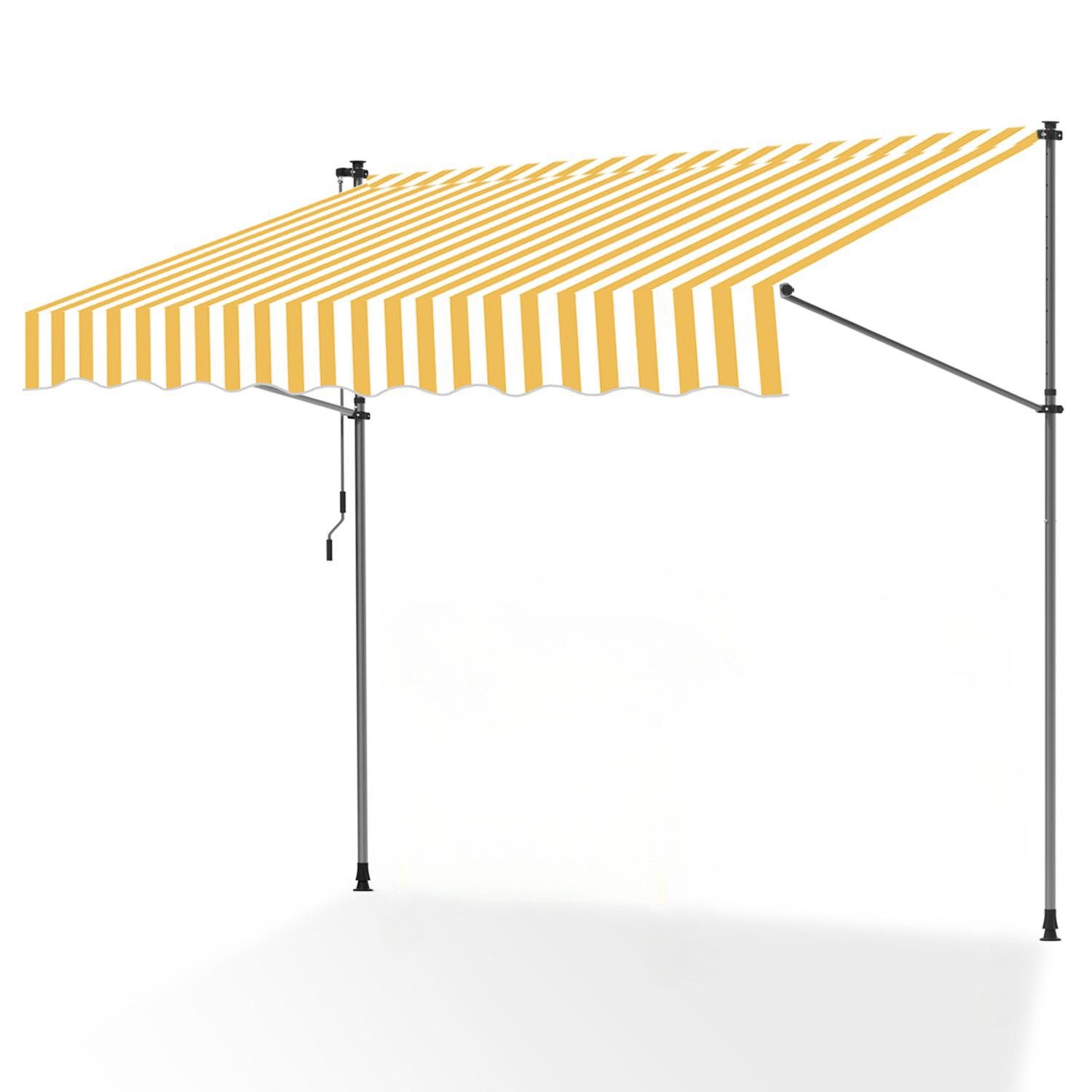 Clanmacy Klemmmarkise Klemmmarkise 200cm Balkonmarkise Markise günstig online kaufen