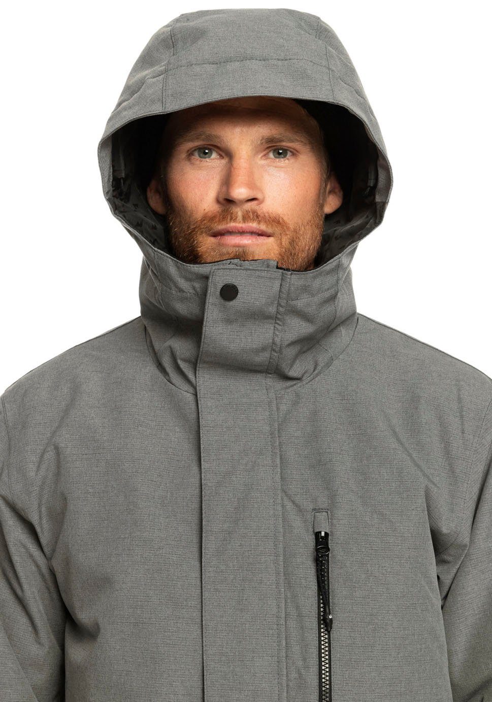 heather SOLI SNJT grey JK Skijacke Quiksilver MISSION