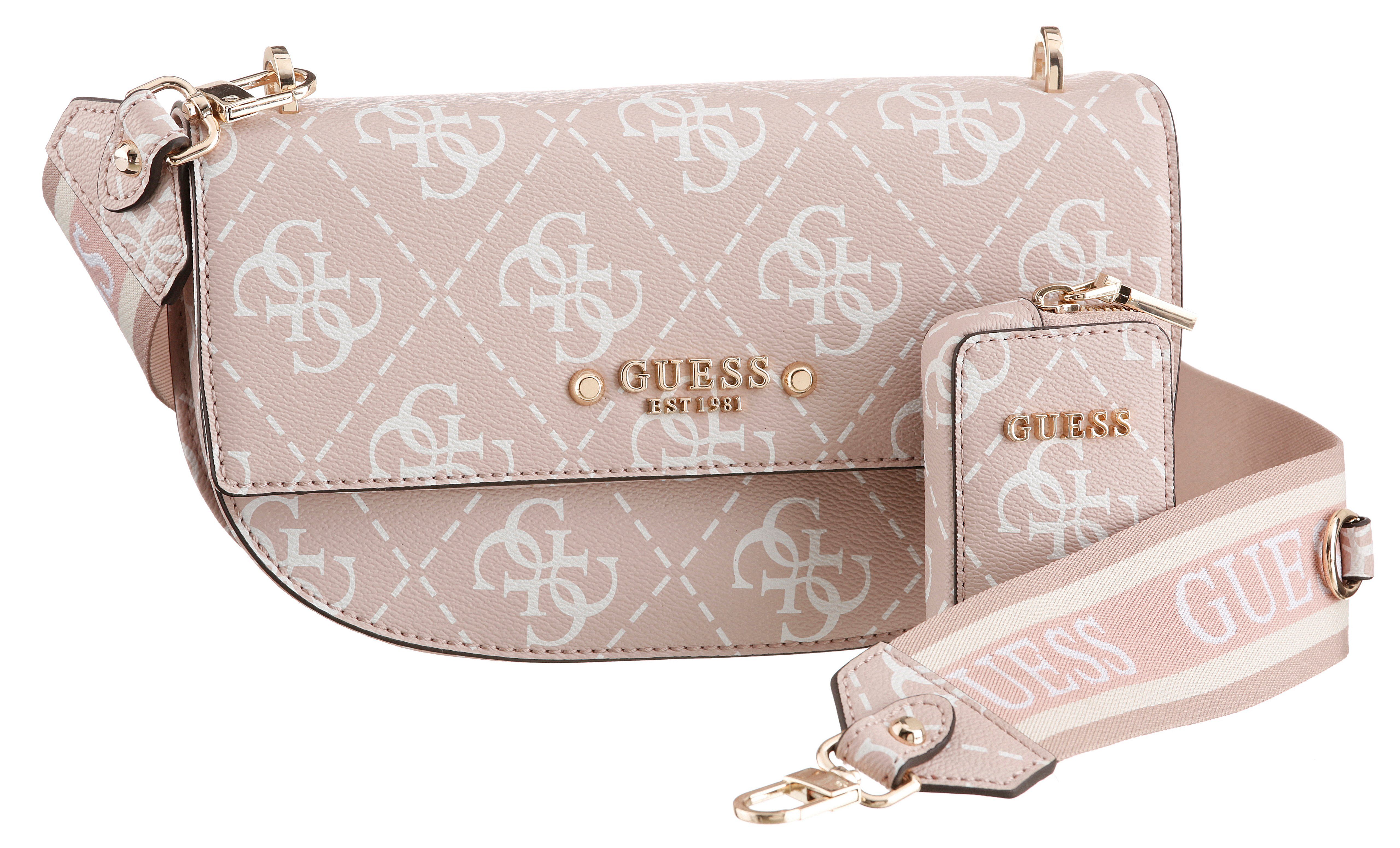 Guess Umhängetasche REA FLAP SADDLE BAG, mit kleiner Münztasche