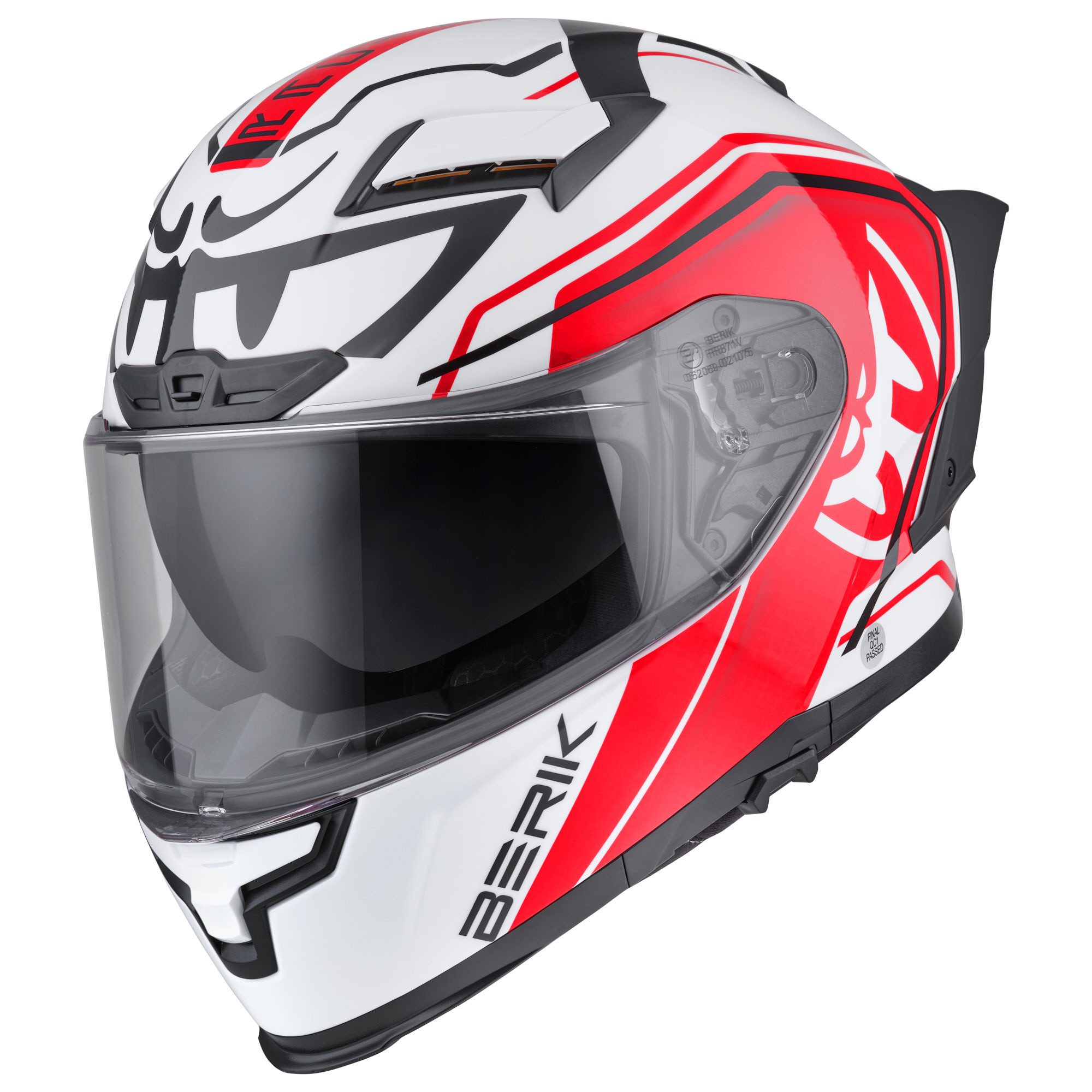 Berik Motorradhelm FF871 Mapuro Helm, vorbereitet für Kommunikationssystem,herausnehmbares Innenfutter
