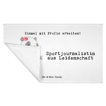 Mr. & Mrs. Panda Handtuch Sportjournalistin Leidenschaft - Weiß - Geschenk, Reisehandtuch, Kind, (1-St), Bunt bedruckt