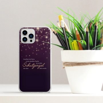DeinDesign Handyhülle Schutzengel Sprüche Spruch Schutzengel, Apple iPhone 13 Pro Max Silikon Hülle Bumper Case Handy Schutzhülle
