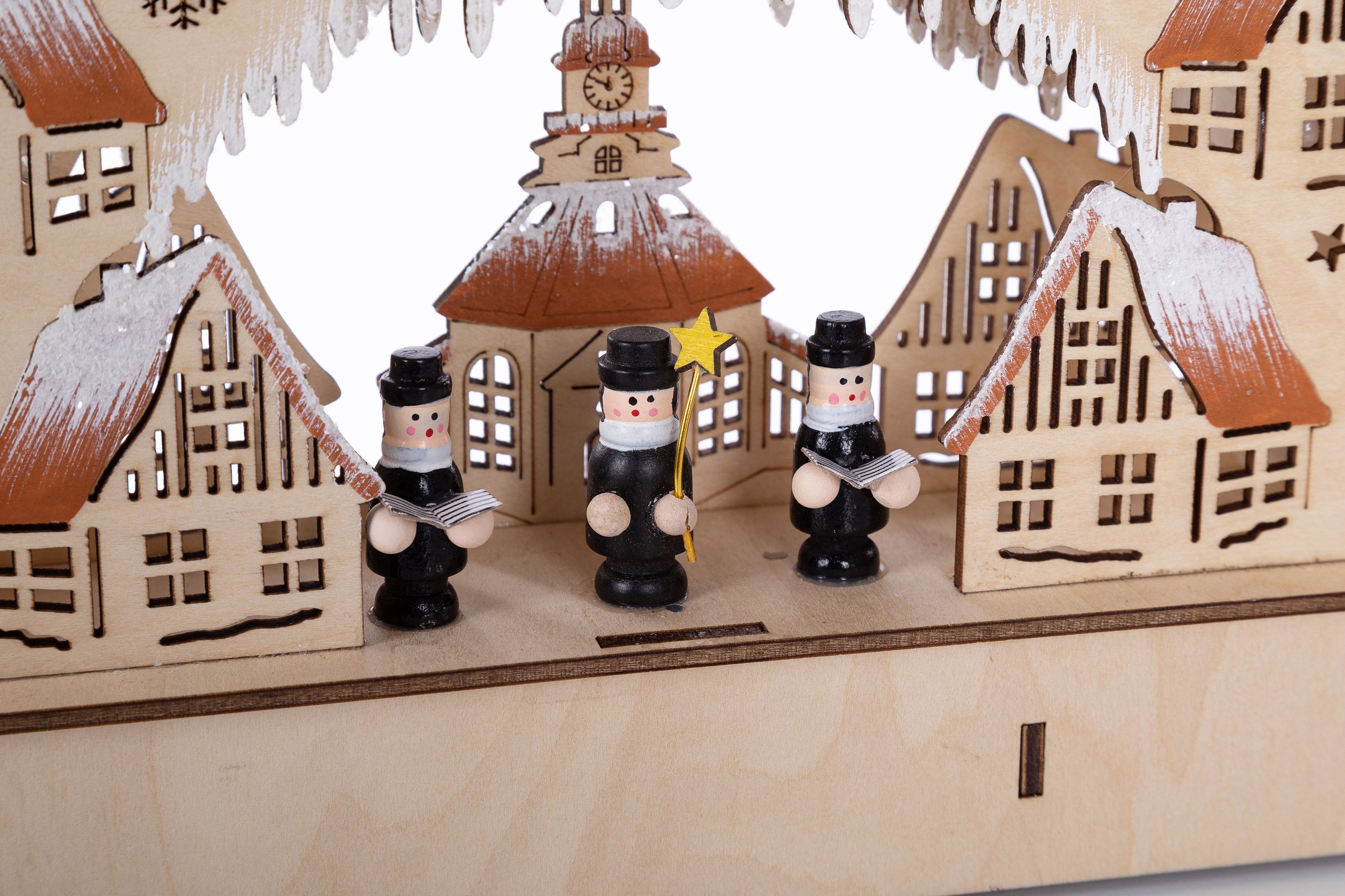OTTO home LED Schwibbogen Weihnachtsdeko (1-tlg), aus Holz, mit LED Beleuchtung, Höhe ca. 21 cm
