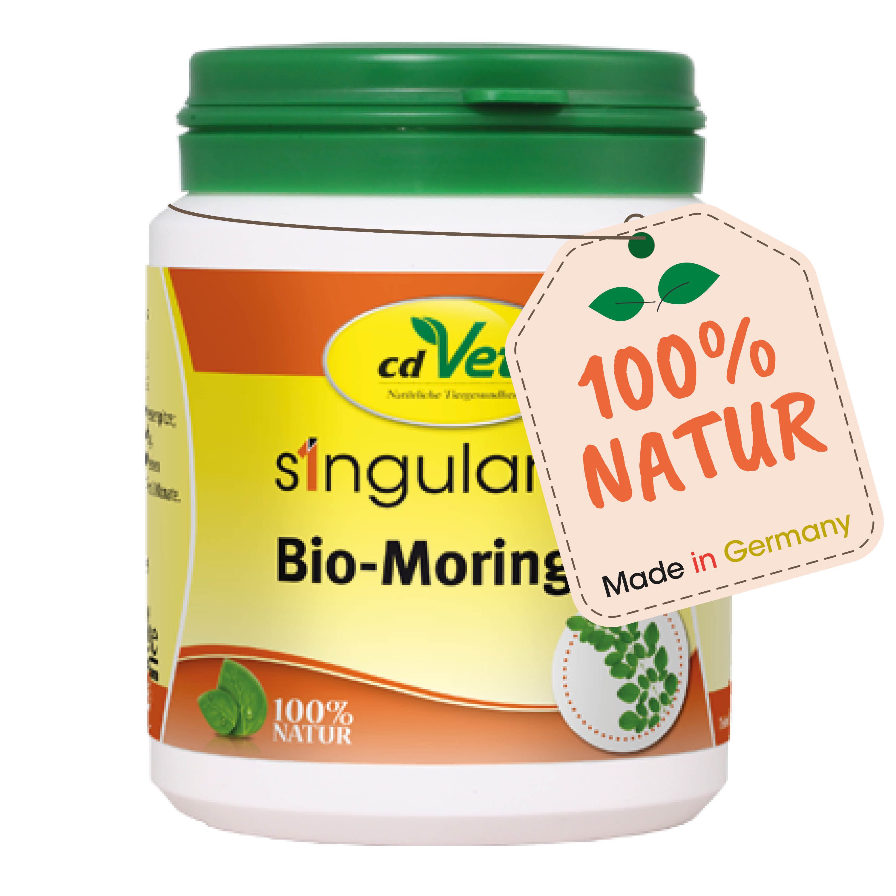cdVet Singulares Bio-Moringa, Ergänzungsfutter für: Katzen, Hunde, enthält 90 wichtige Nährstoffe, Vitamine, Mineralstoffe