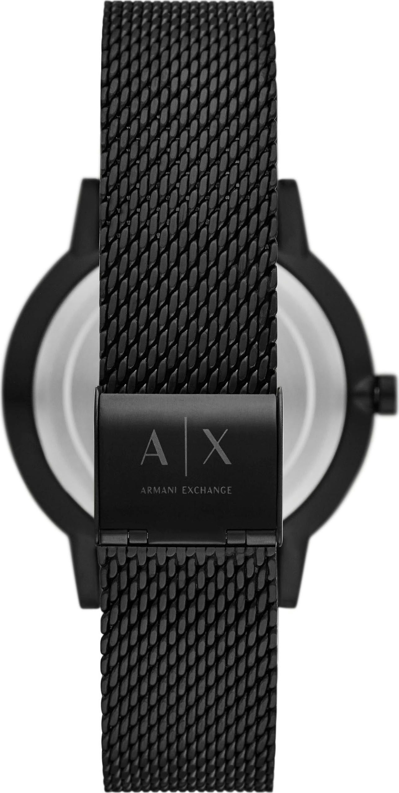 ARMANI EXCHANGE Multifunktionsuhr AX7162SET, (Set, 2-tlg., mit Kette), Armbanduhr, Herrenuhr, Edelstahlarmband, Ideal auch als Geschenk