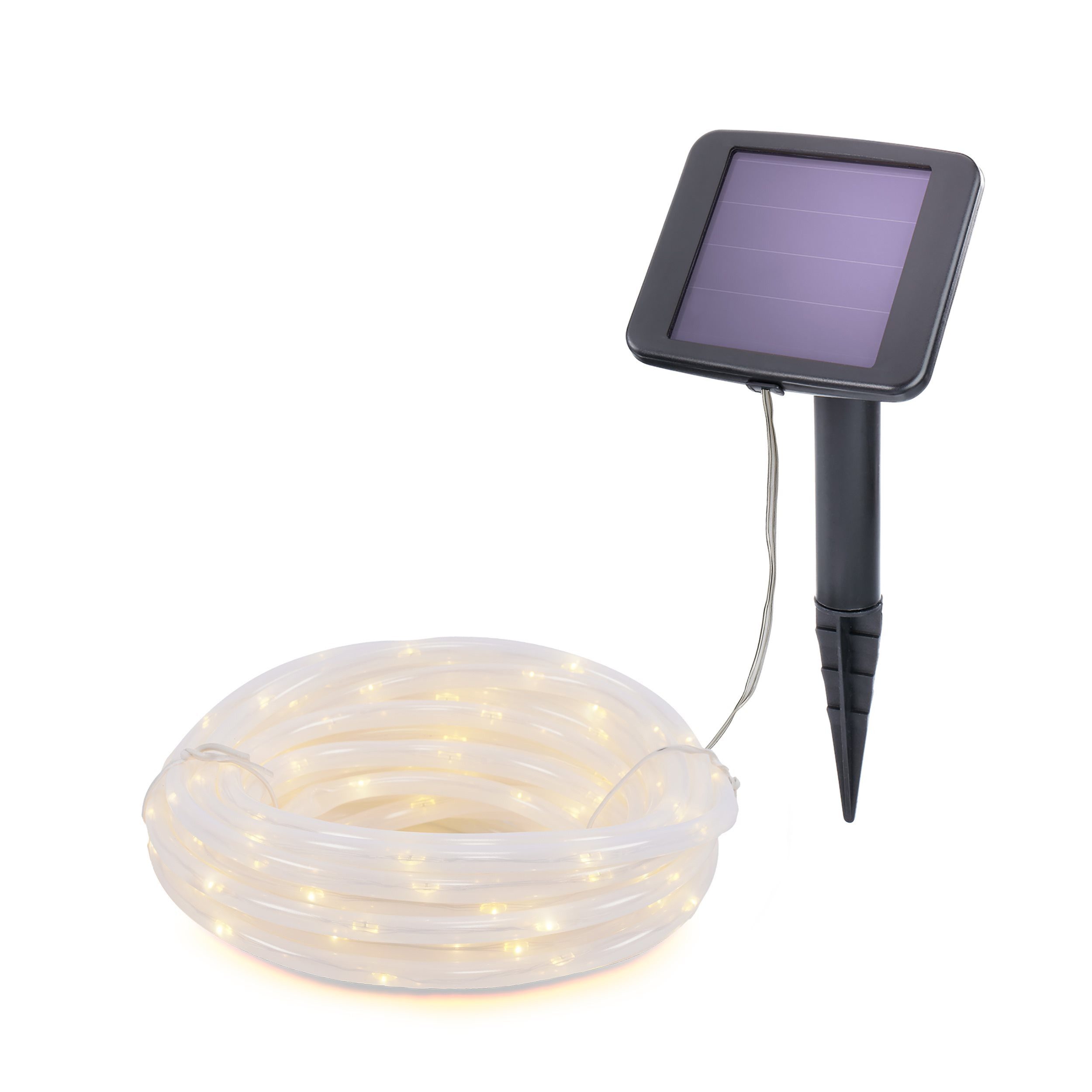 esotec LED-Lichterschlauch Solar Lichtschlauch Lichterkette outdoor 10m 100LEDs warmweiß 102174