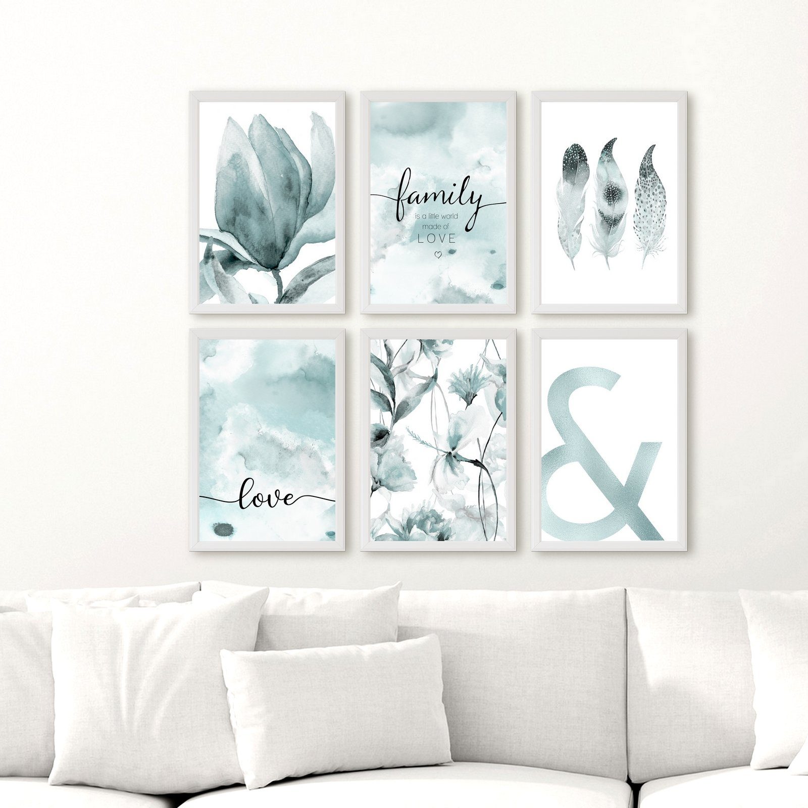 homestyle-accessoires Poster Bilderset Wandbilder Bilderwand FAMILY günstig online kaufen