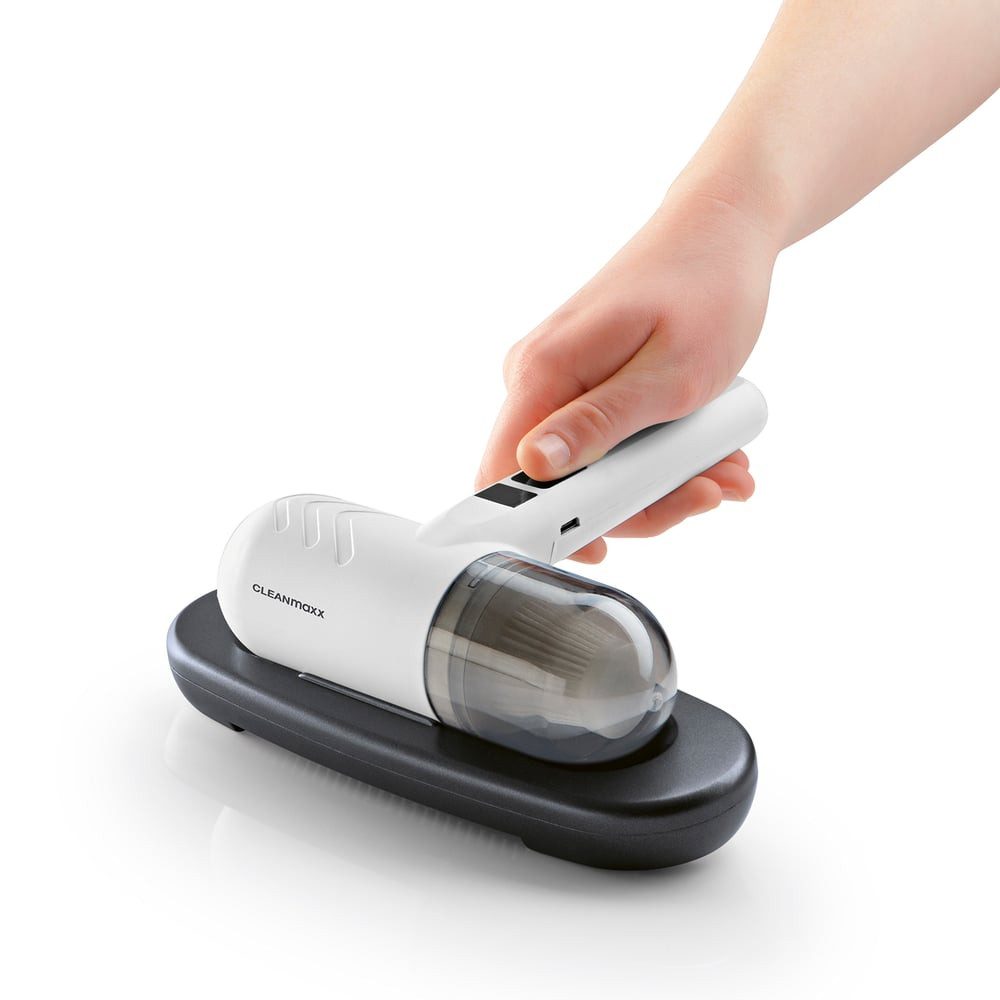 CLEANmaxx Matratzenreinigungsgerät CLEANmaxx Milbensauger Akku Kompakt mit EPA-Filter, 20 W, beutellos, CLEANmaxx Milbensauger Akku Kompakt mit EPA-Filter