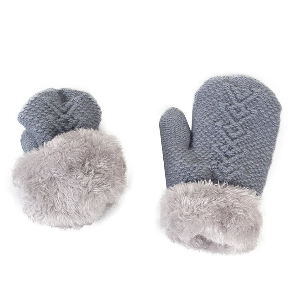 Coonoor Filzhut Kinder Mütze Schal Handschuhe Set (3-St) Niedliches Design Geeignet fur 1-4 Jahre alte Kinder Unisex