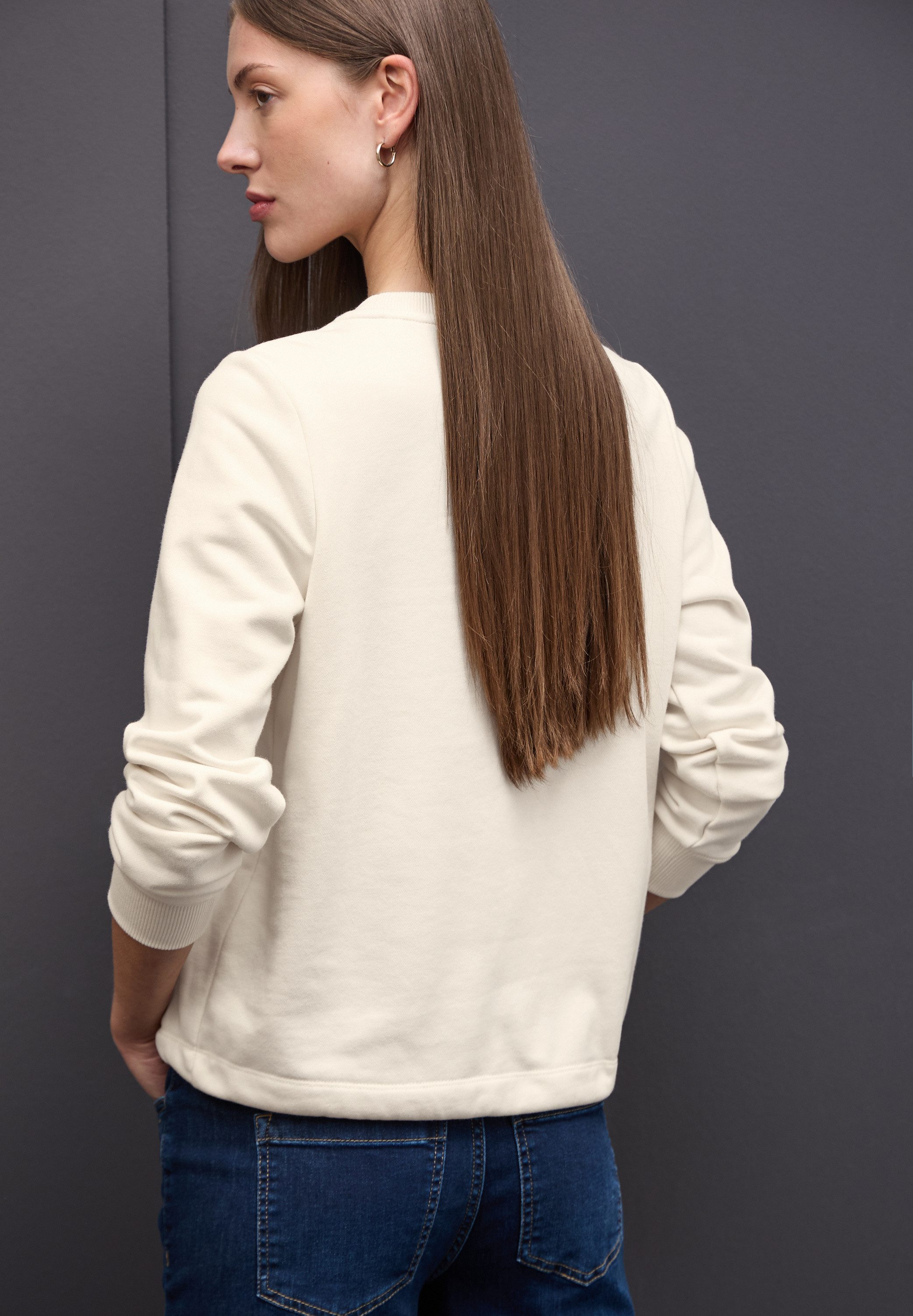 STREET ONE Sweatshirt mit Tunnelzug am Saum günstig online kaufen