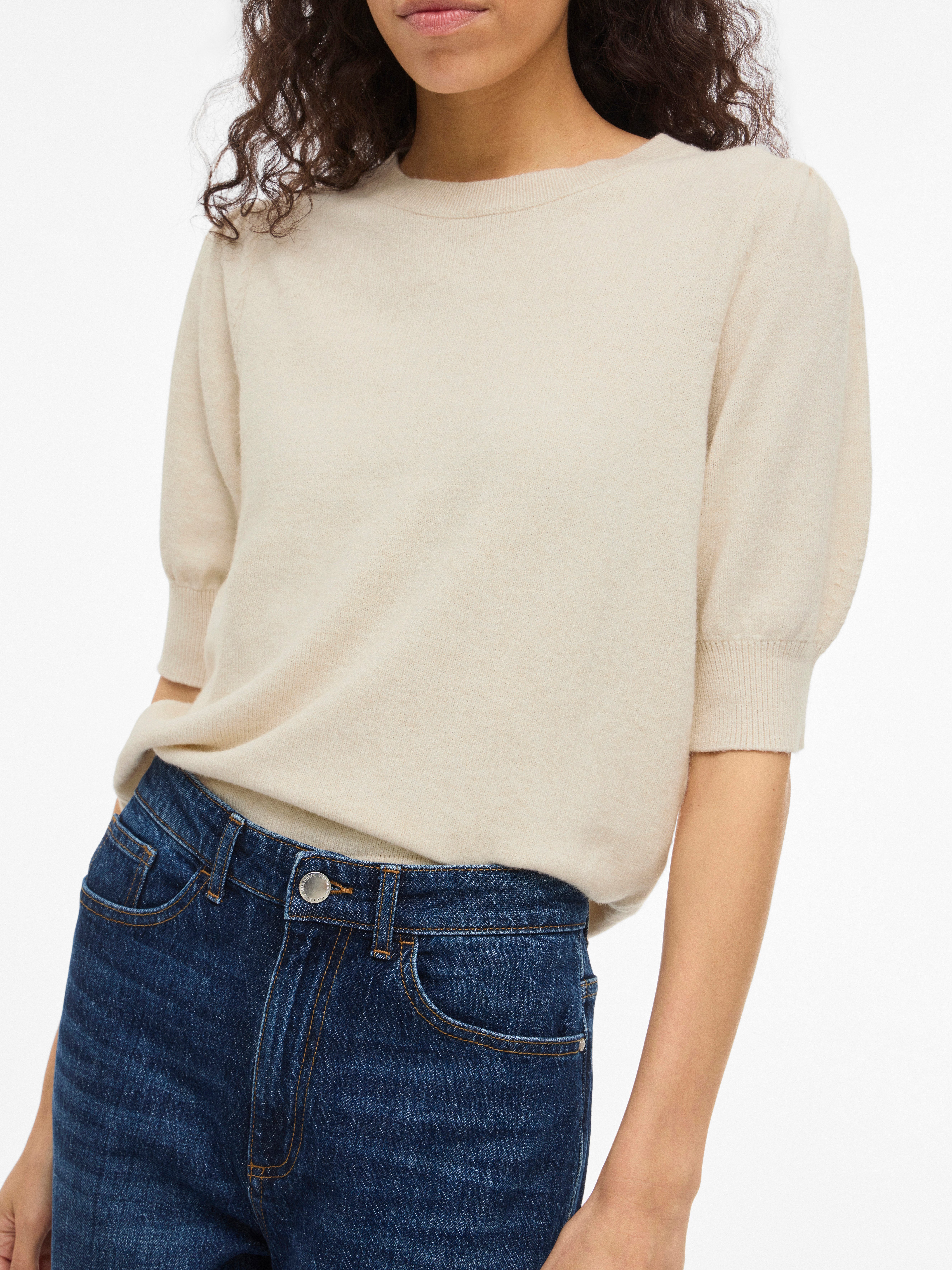 Vila Strickpullover VIRIL 2/4 SLEEVE O-NECK KNIT TOP - NOOS günstig online kaufen