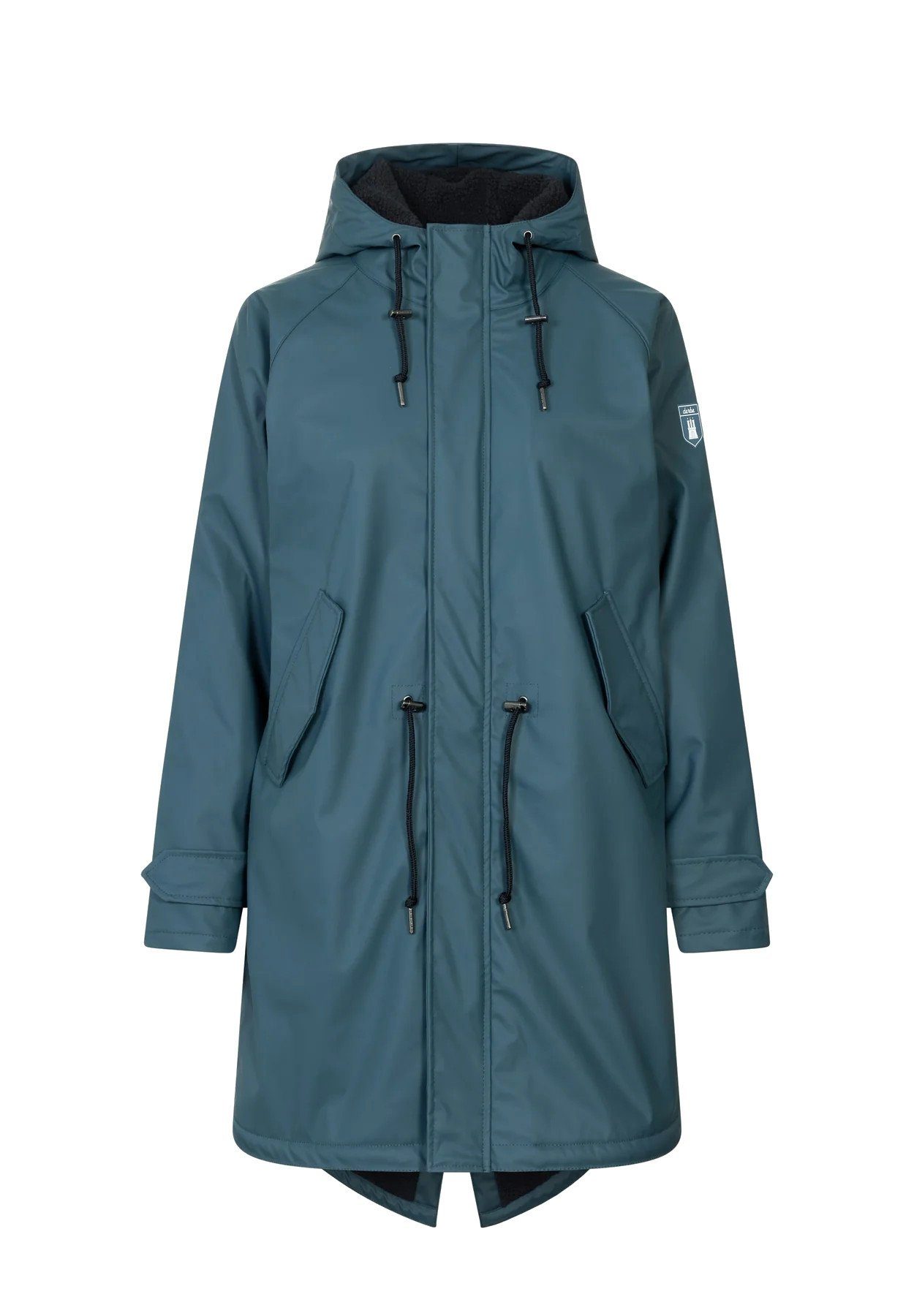 Tidaholm" Regenjacke Orion Regenjacke Damen mit Recycled Derbe Kapuze gefüttert Blue/Navy "Friese