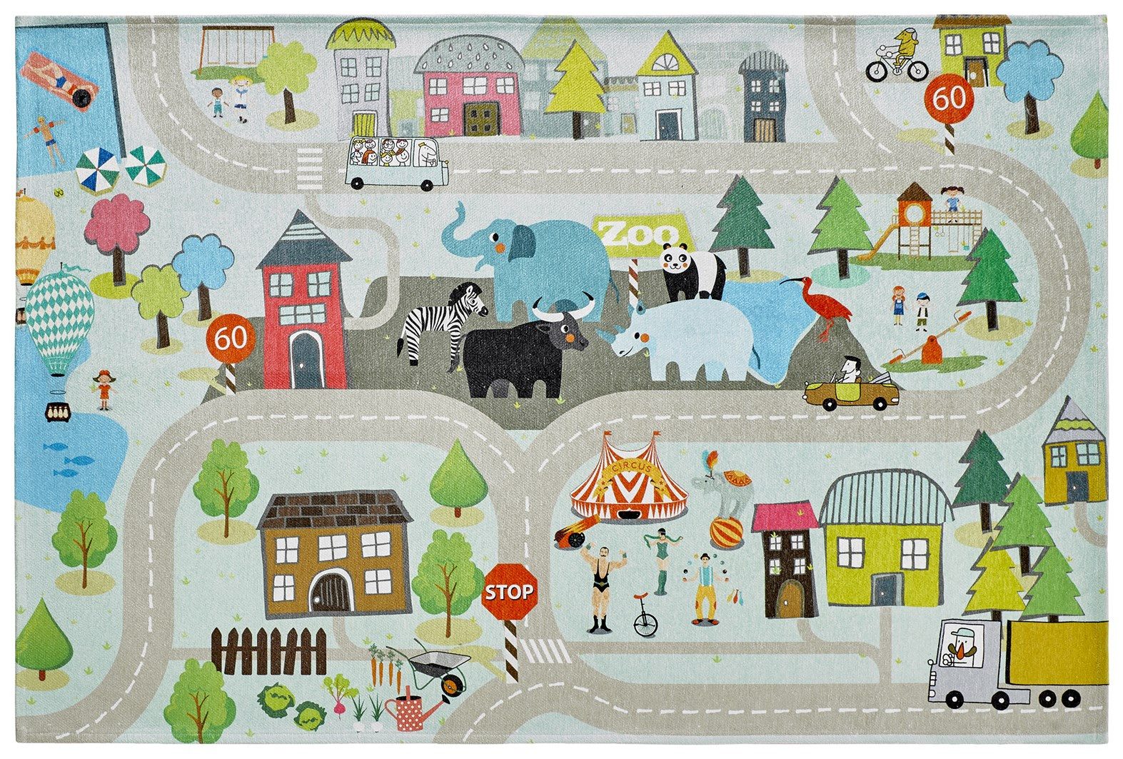Kayoom Kinderteppich Sympathy Kids 241, rechteckig, Höhe: 5 mm, Kurzflor, Modernes Muster, Fußbodenheizungsgeeignet