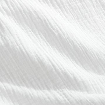 Bettwäsche Musselin Bettwäsche in Weiß mit Reißverschluss, Sandiik, Musselin der extra Klasse, aus 100% Baumwolle mit Reißverschluss