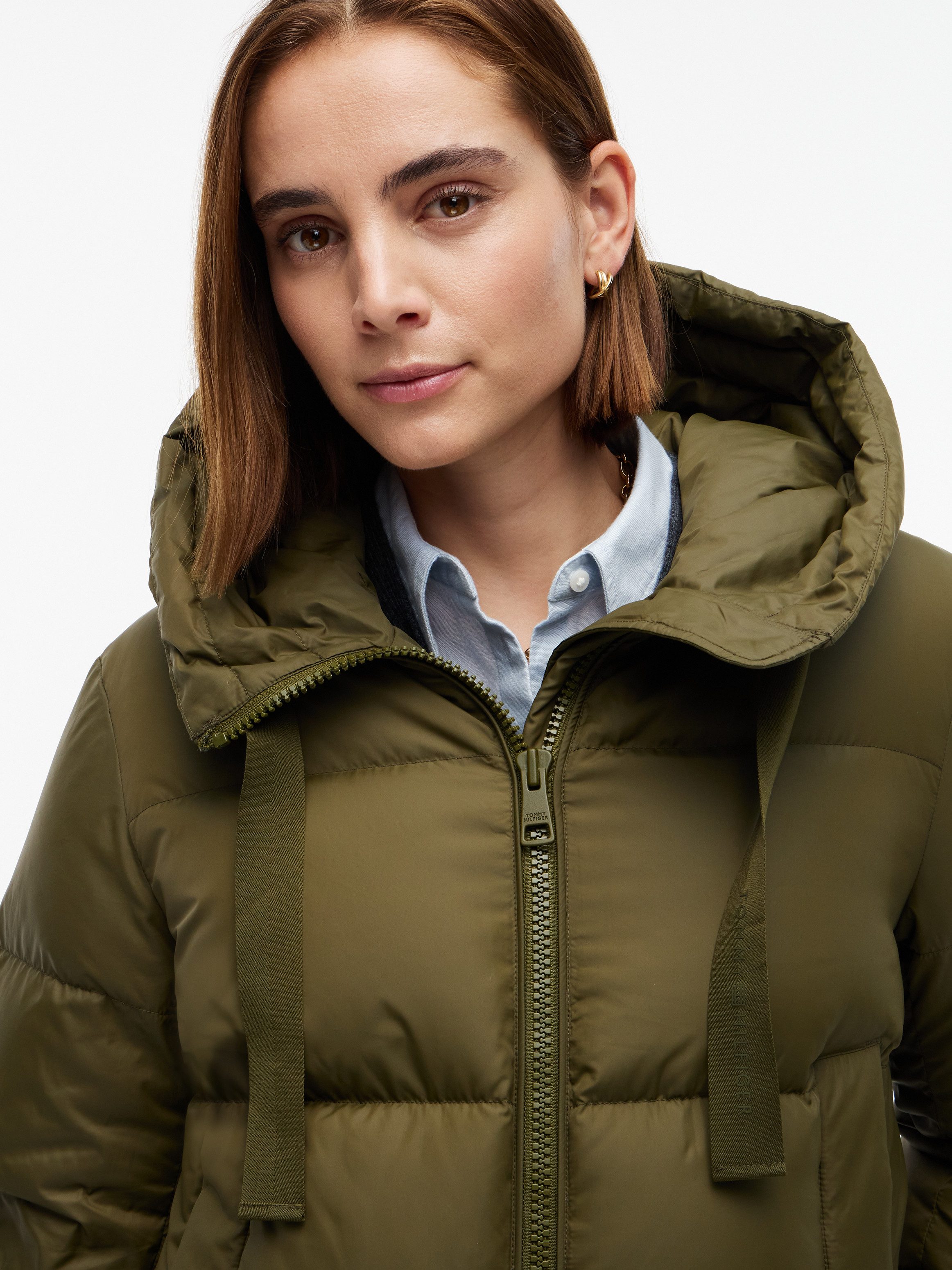 Tommy Hilfiger Steppjacke TH TAPE DOWN JACKET W/HOOD Kunstfaser