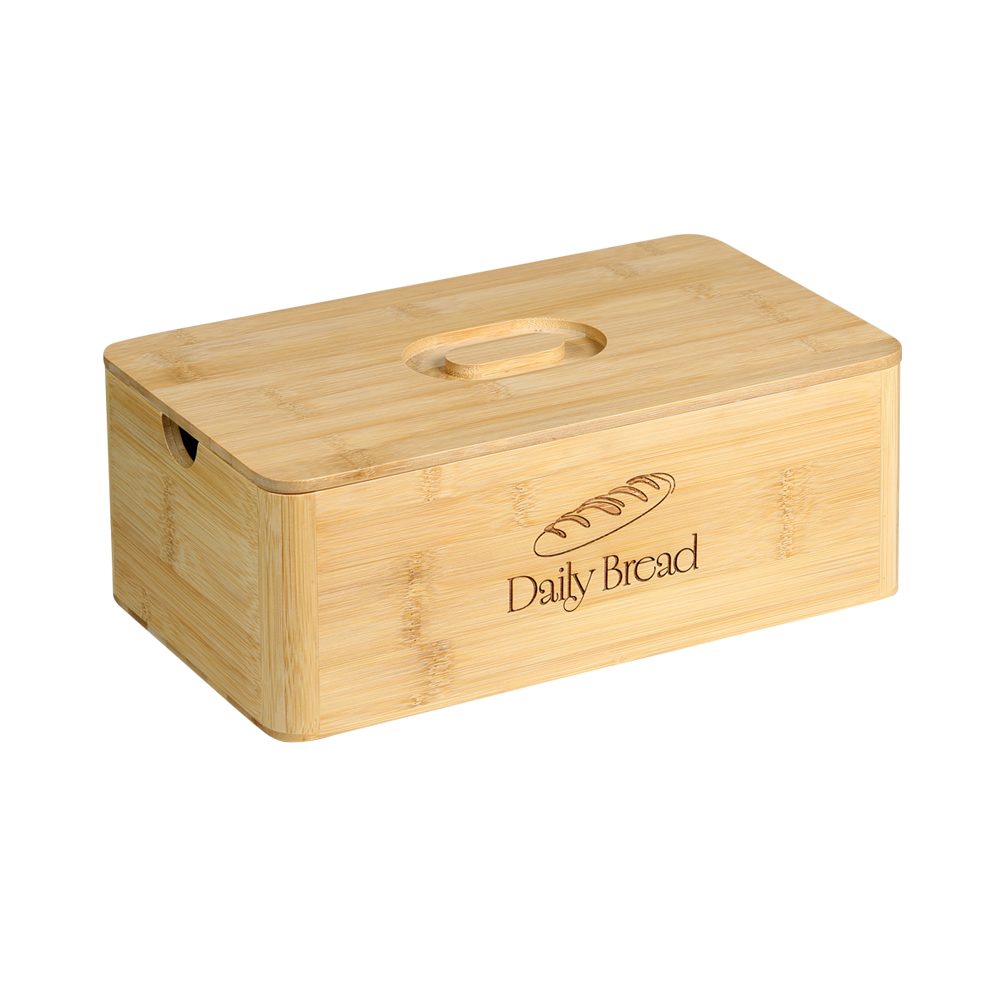 KESPER® Brotkasten Brotbox, Bambus, FSC, Bambus, (1-tlg), mit Deckel, mit Einbrand
